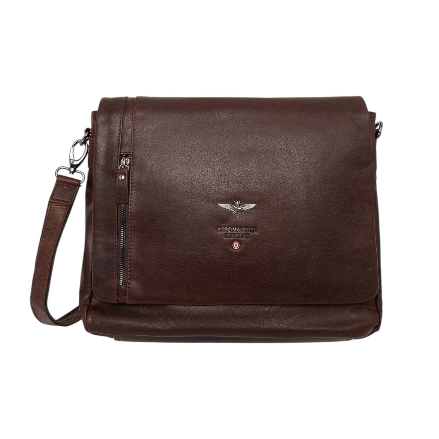 Aeronautica Militare Messenger Vintage Uomo in Pelle Moro