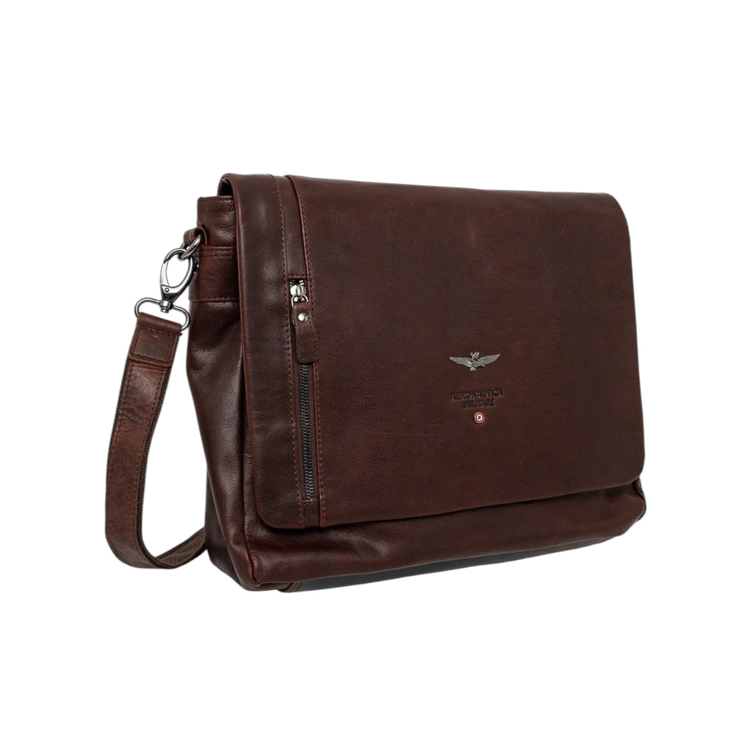 Aeronautica Militare Messenger Vintage Uomo in Pelle Moro