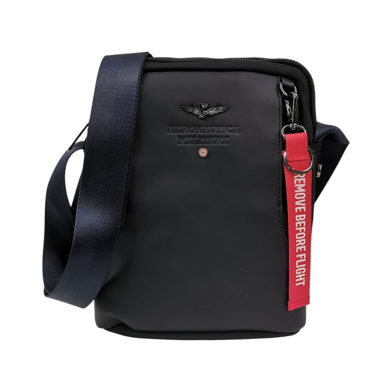 Aeronautica Militare Borsello Linea Bolt Porta Tablet Uomo in Tessuto Blu