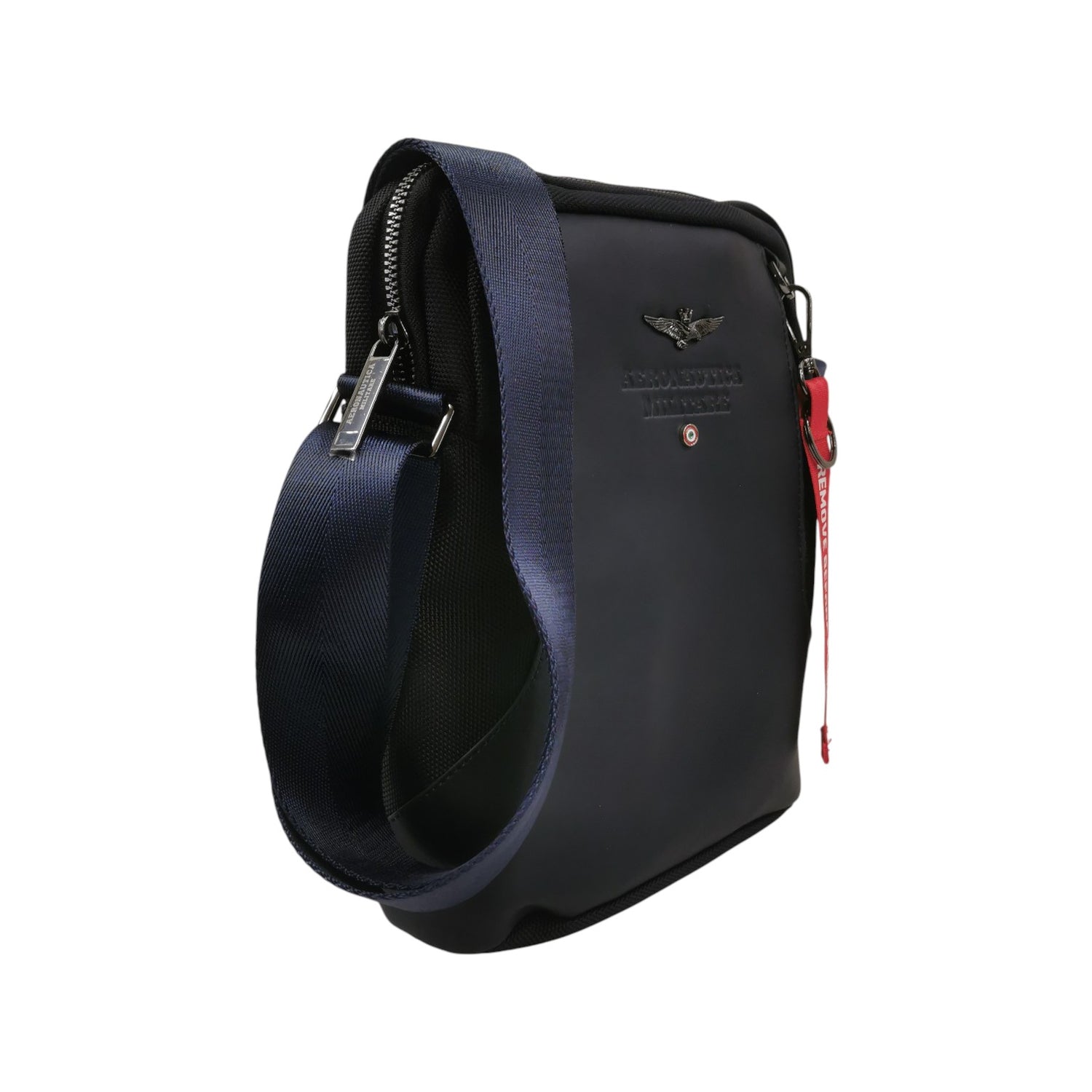 Aeronautica Militare Borsello Linea Bolt Porta Tablet Uomo in Tessuto Blu