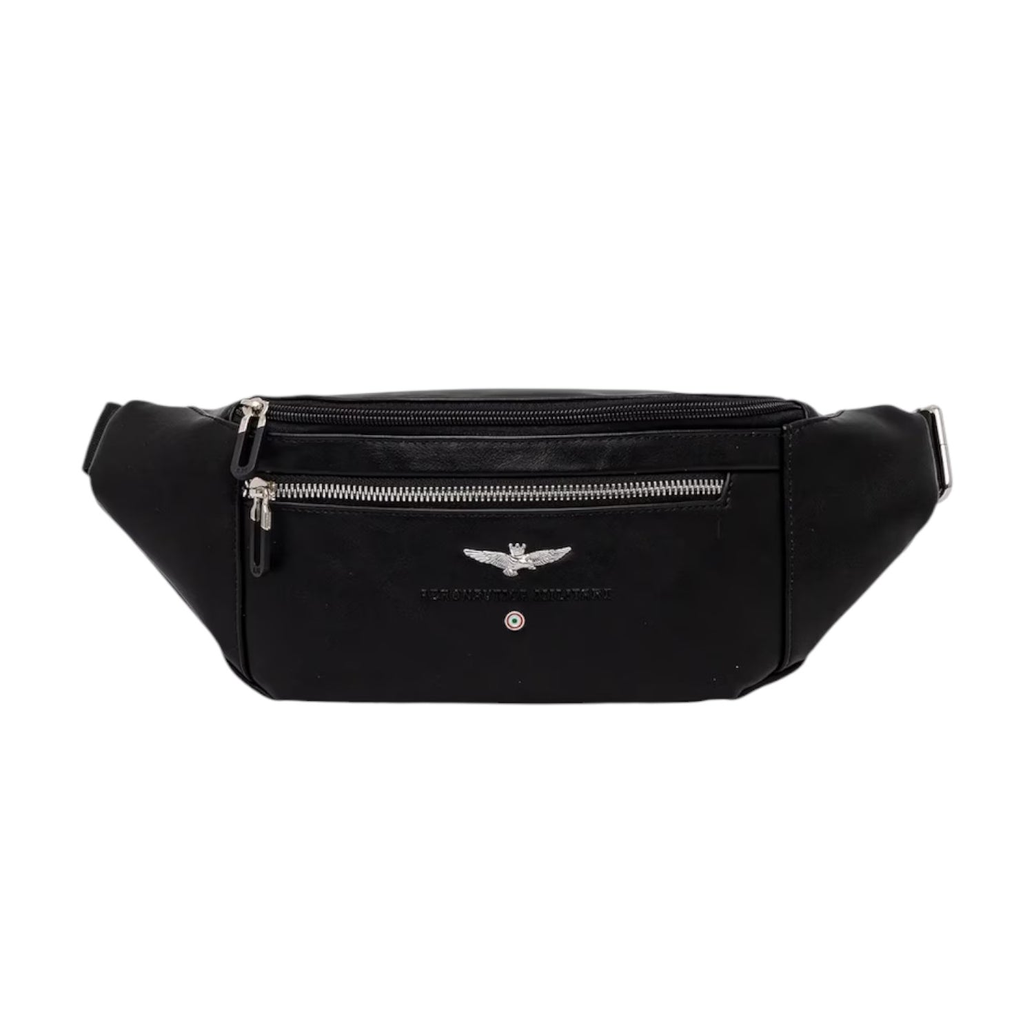 Aeronautica Militare Marsupio Linea Performance Uomo in Ecopelle Nero