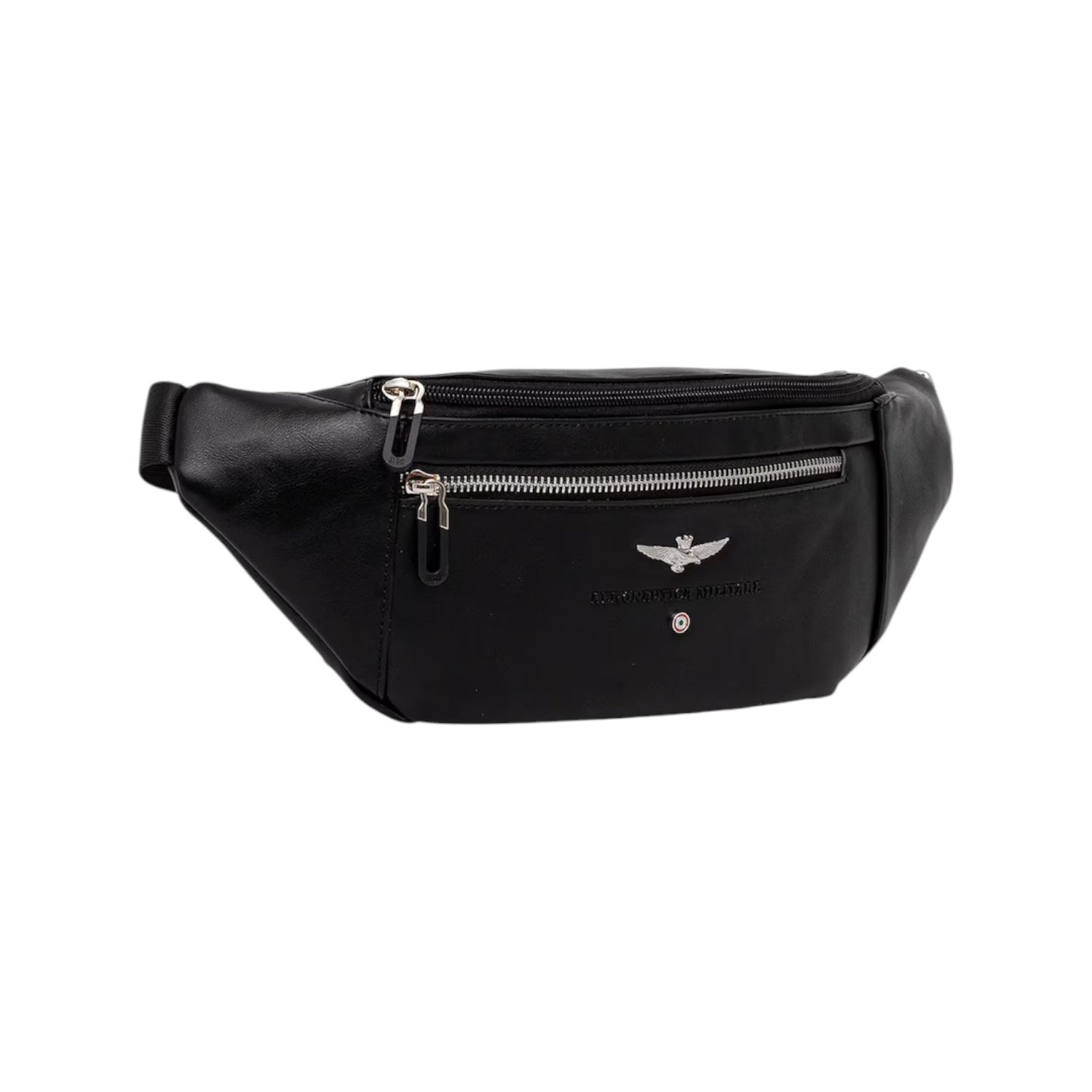 Aeronautica Militare Marsupio Linea Performance Uomo in Ecopelle Nero