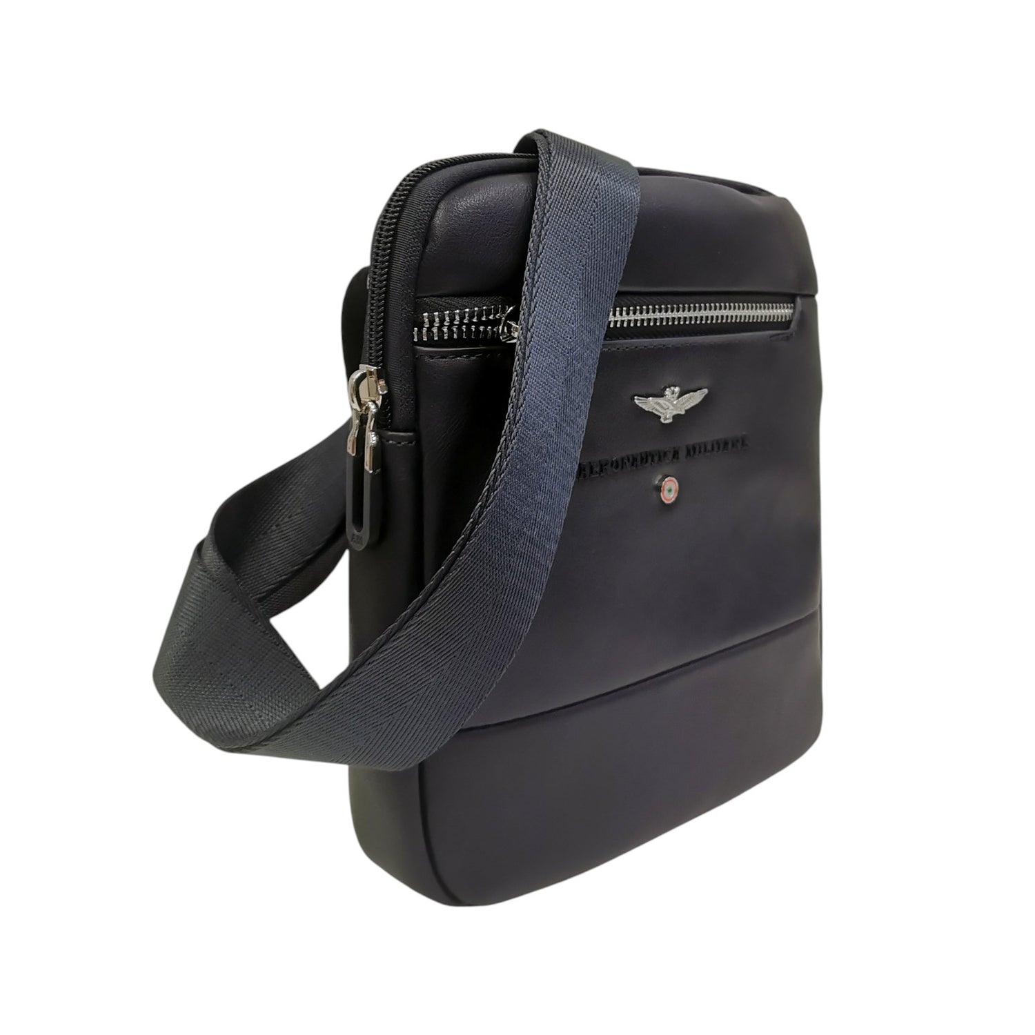 Aeronautica Militare Borsello Linea Performance Uomo in Ecopelle Blu