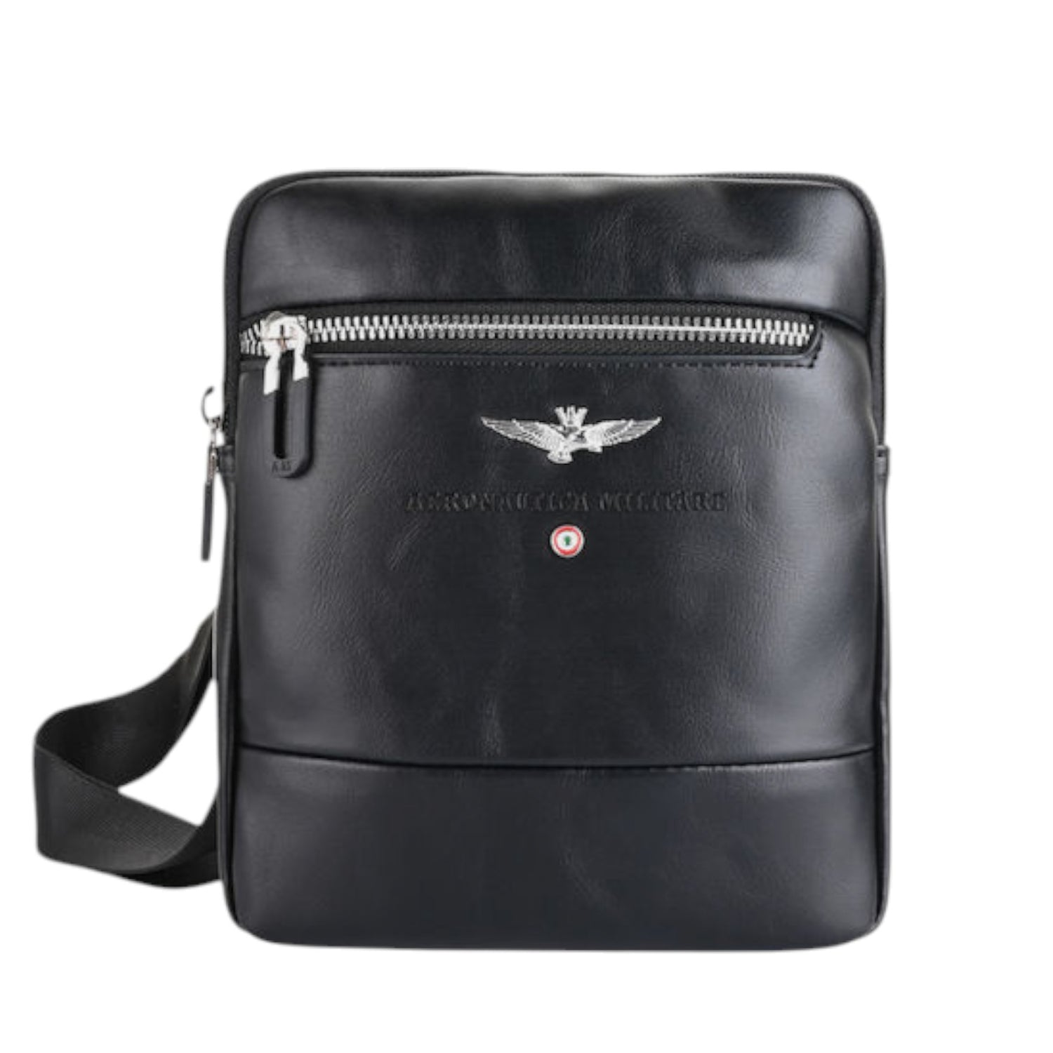 Aeronautica Militare Borsello Linea Performance Uomo in Ecopelle Nera