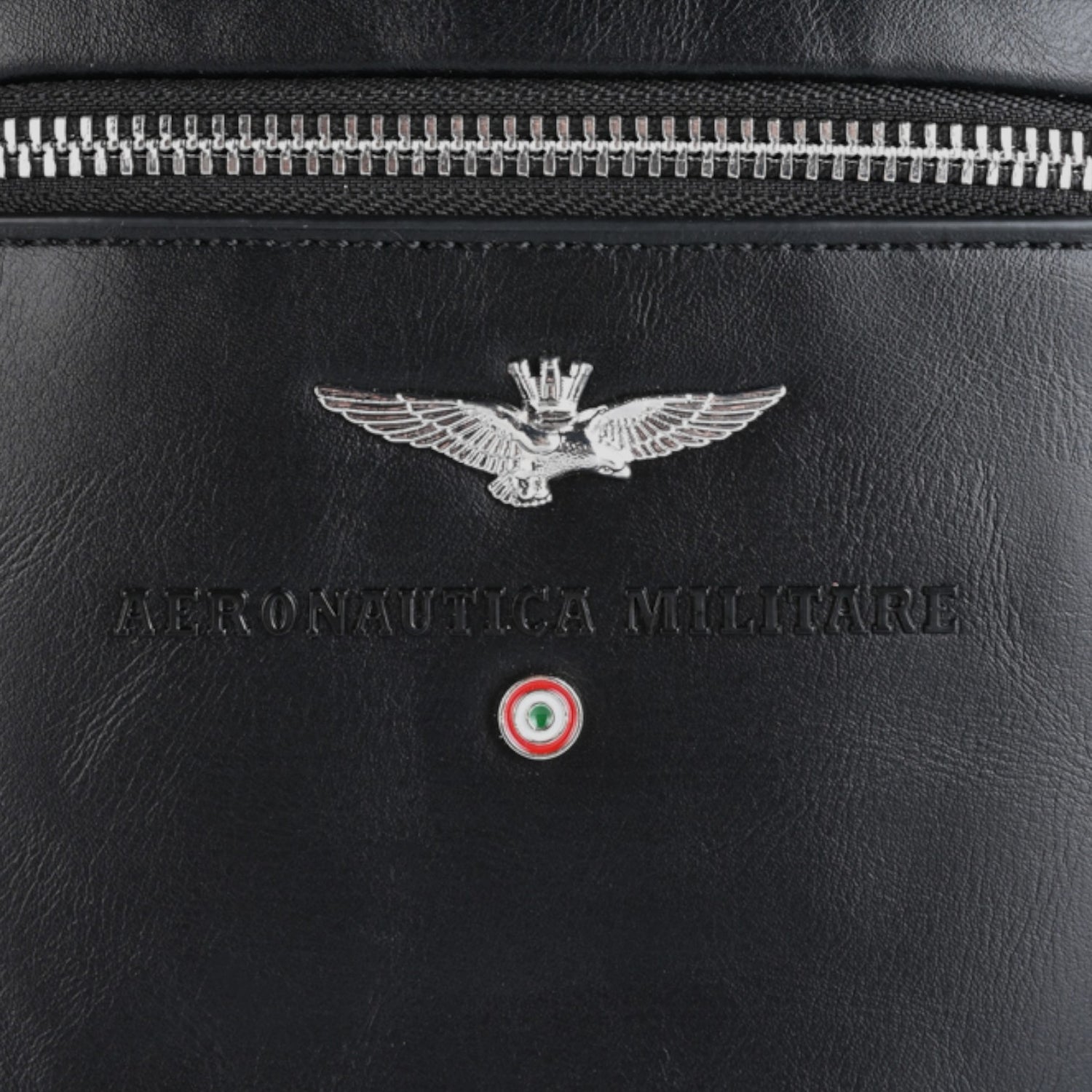 Aeronautica Militare Borsello Linea Performance Uomo in Ecopelle Nera