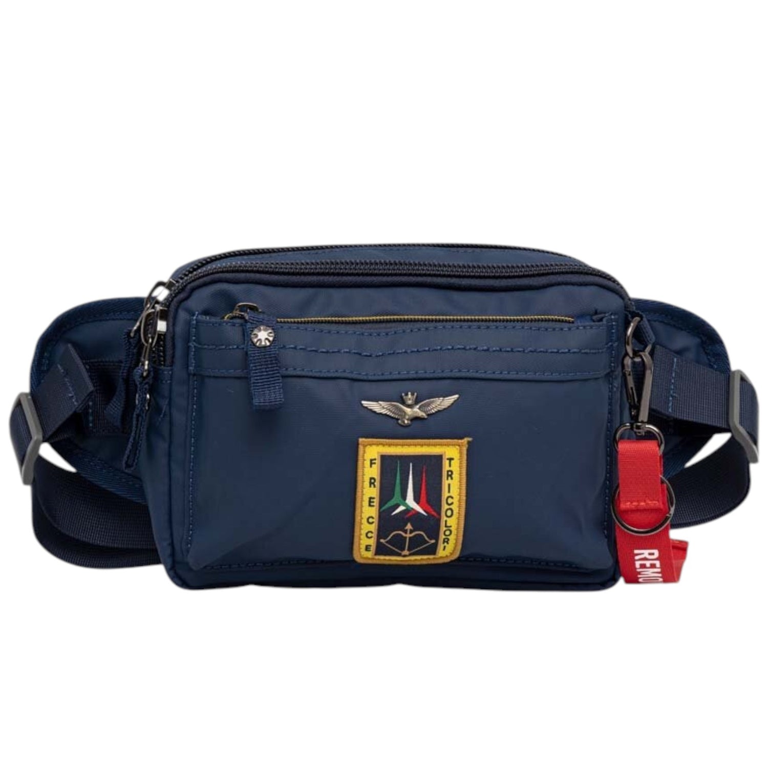 Aeronautica Militare Marsupio Linea Frecce Uomo in Tessuto Blu