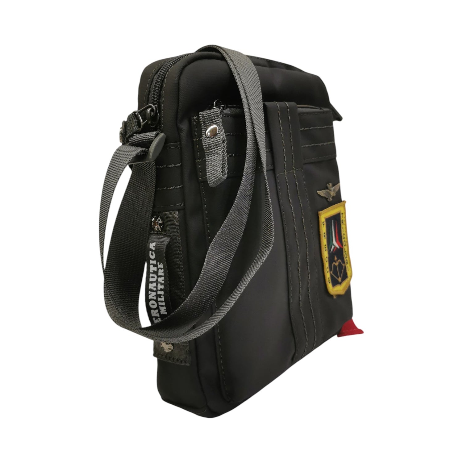 Aeronautica Militare Borsello Medio Linea frecce Uomo in Tessuto Antracite