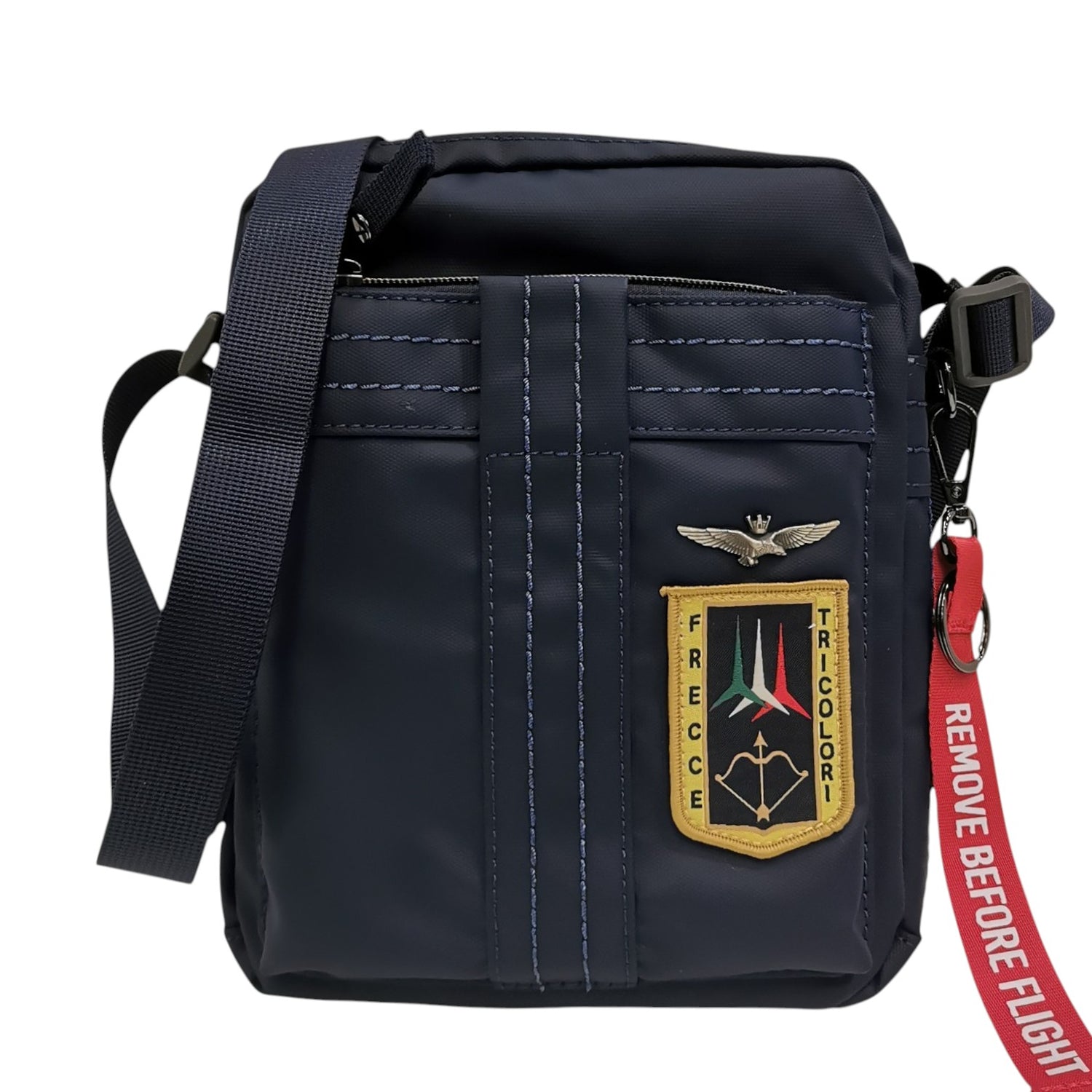Aeronautica Militare Borsello Medio Linea frecce Uomo in Tessuto Blu