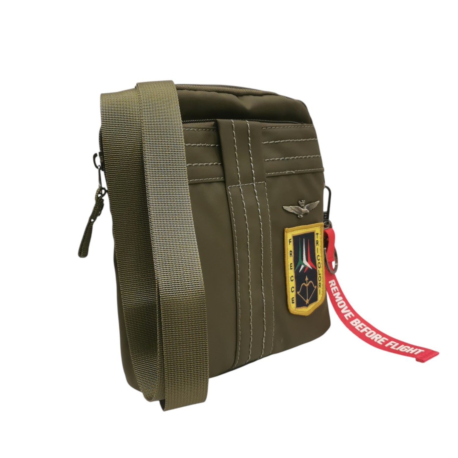 Aeronautica Militare Borsello Piccolo Linea frecce Uomo in Tessuto Verde