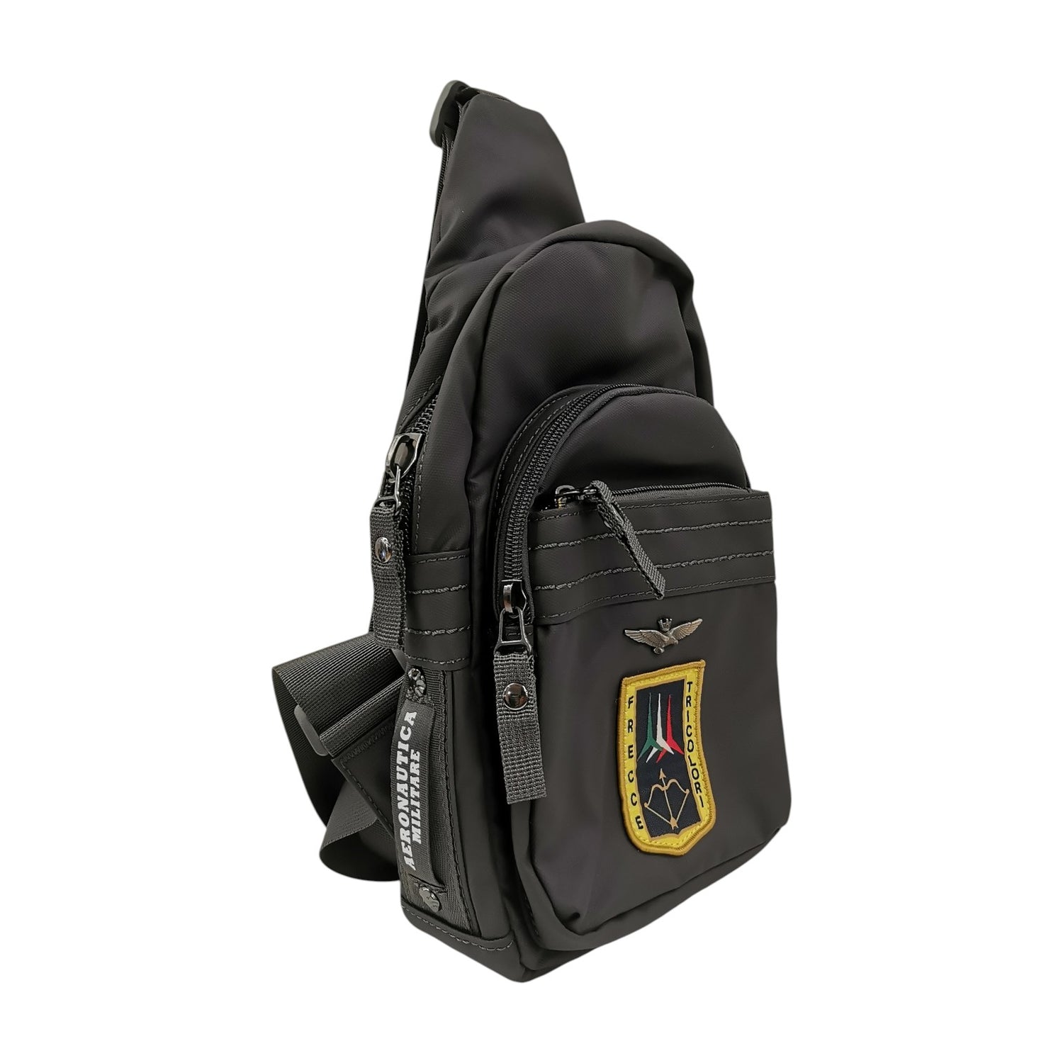 Aeronautica Militare Monospalla Linea Frecce Uomo in Tessuto Antracite