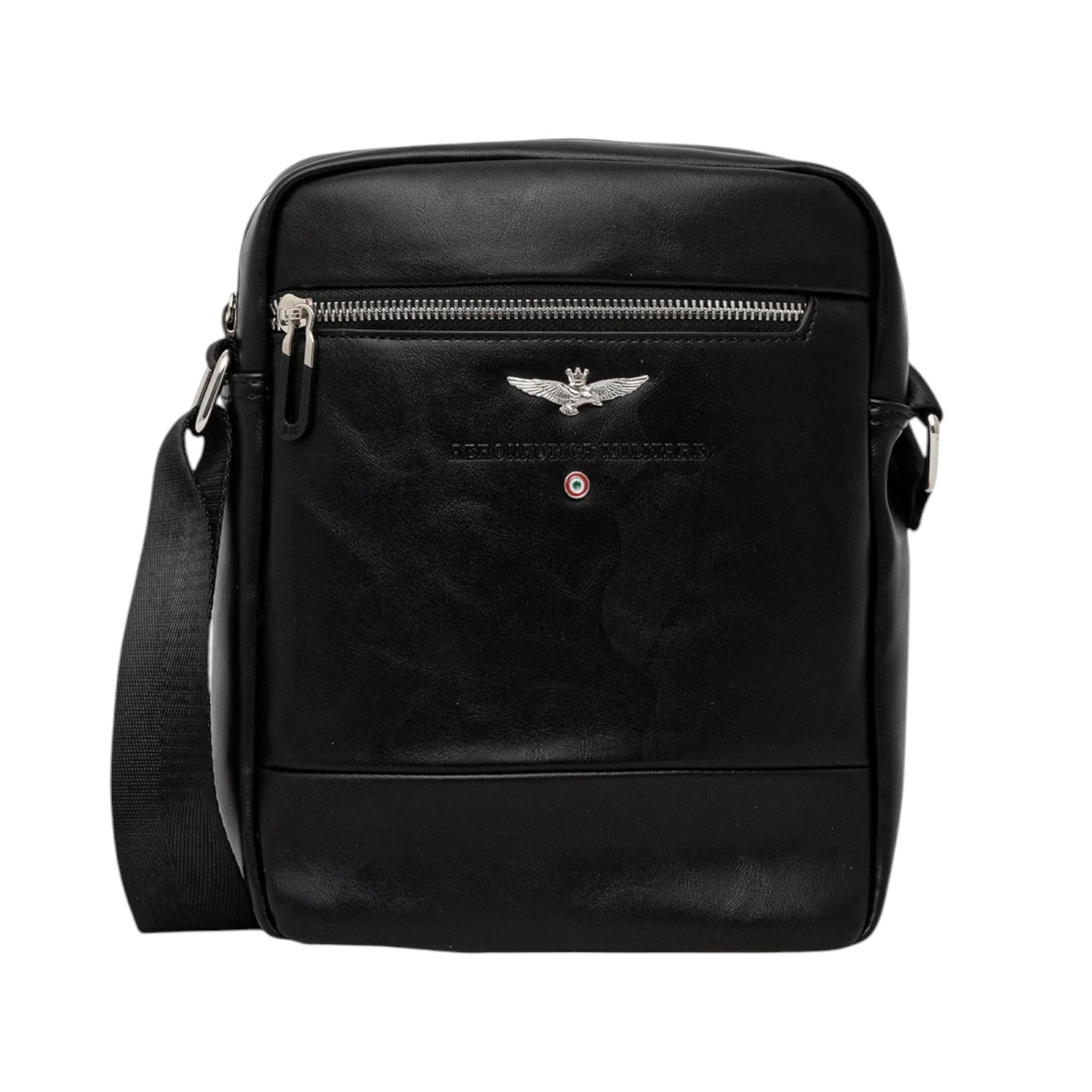 Aeronautica Militare Borsello Linea Performance Uomo in Ecopelle Nero
