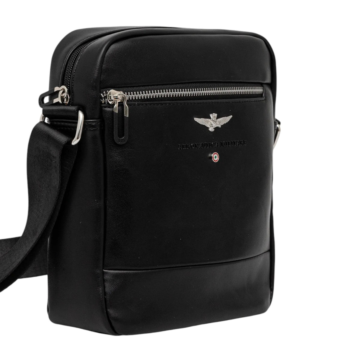 Aeronautica Militare Borsello Linea Performance Uomo in Ecopelle Nero