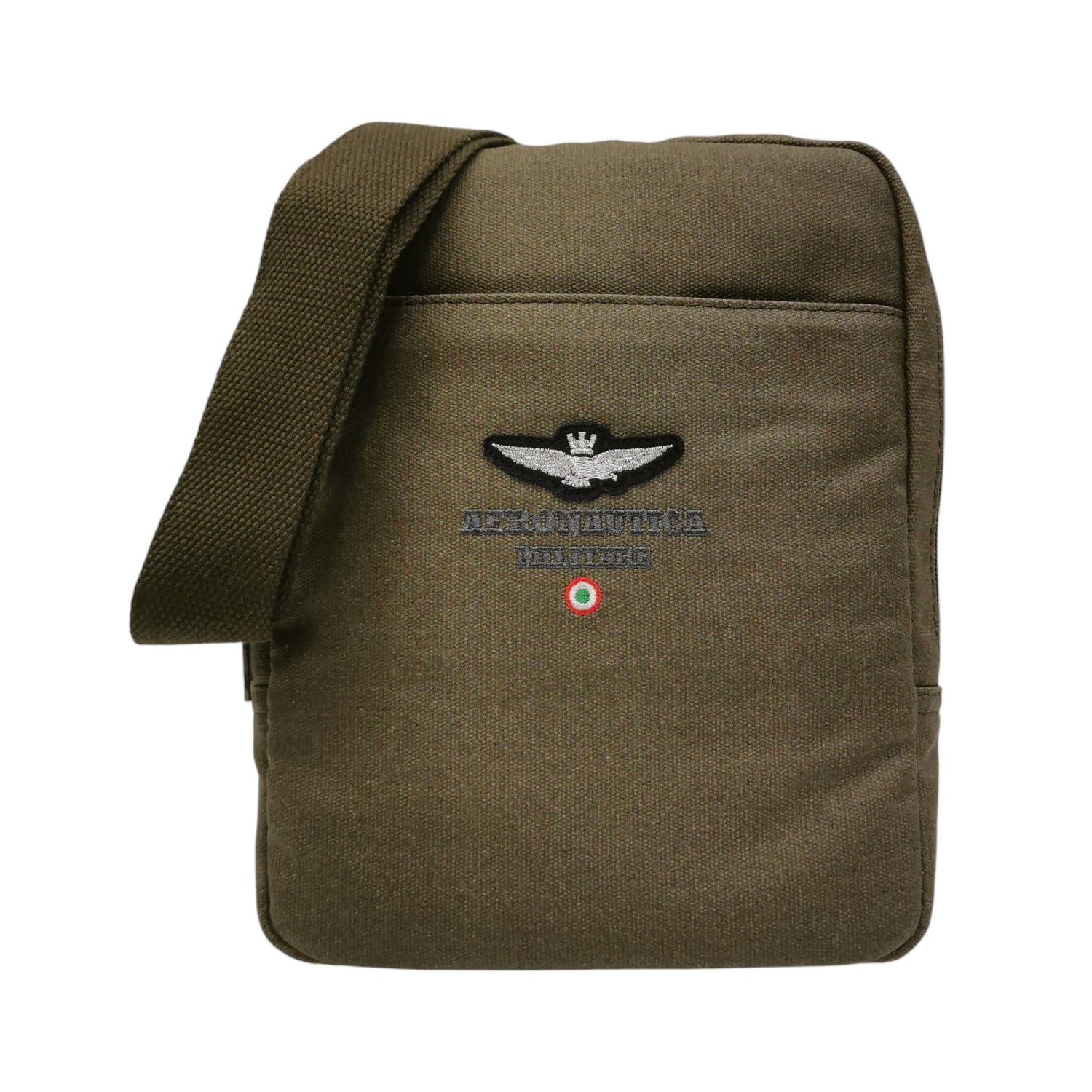 Aeronautica Militare Borsello Linea New City Uomo in Tessuto Kaki
