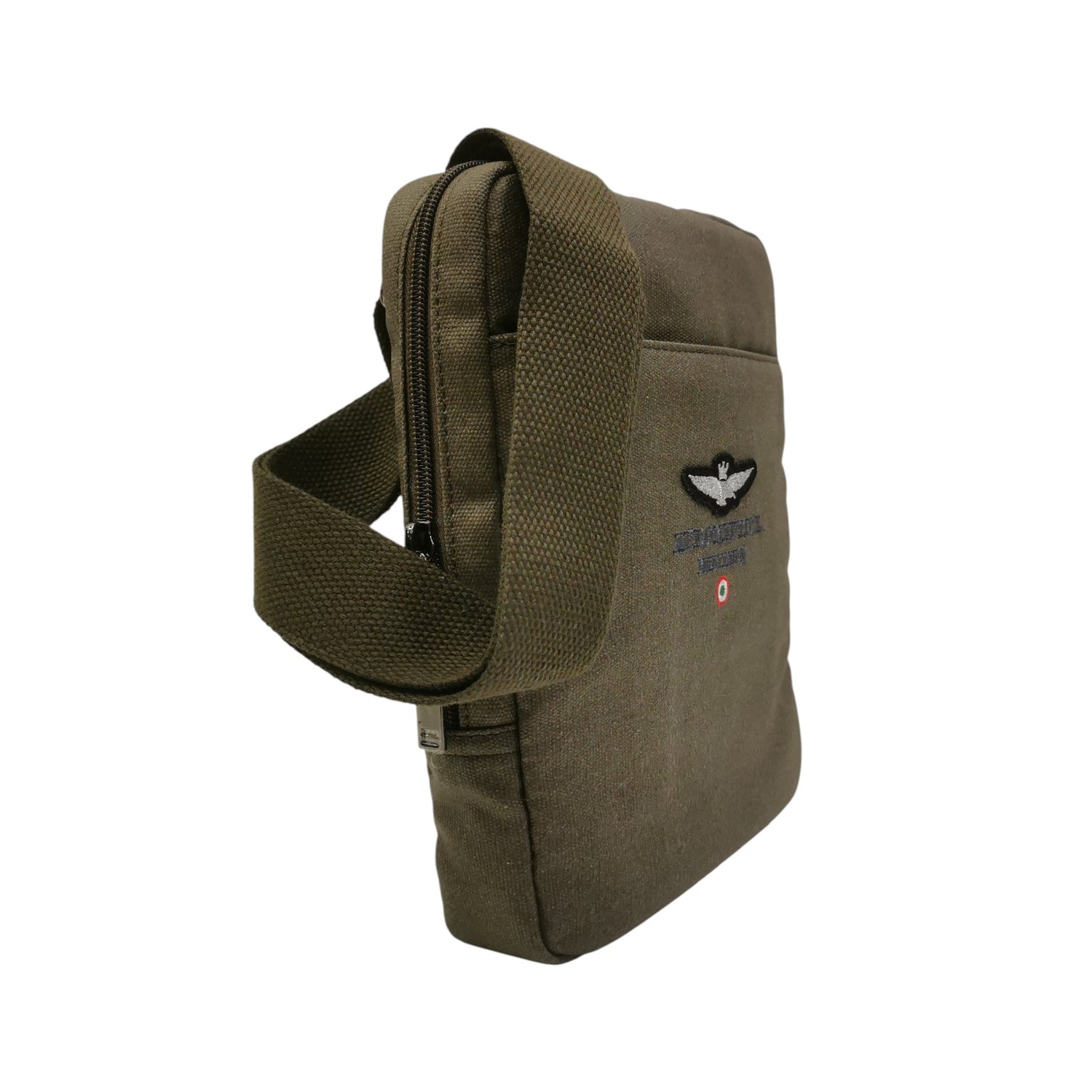 Aeronautica Militare Borsello Linea New City Uomo in Tessuto Kaki
