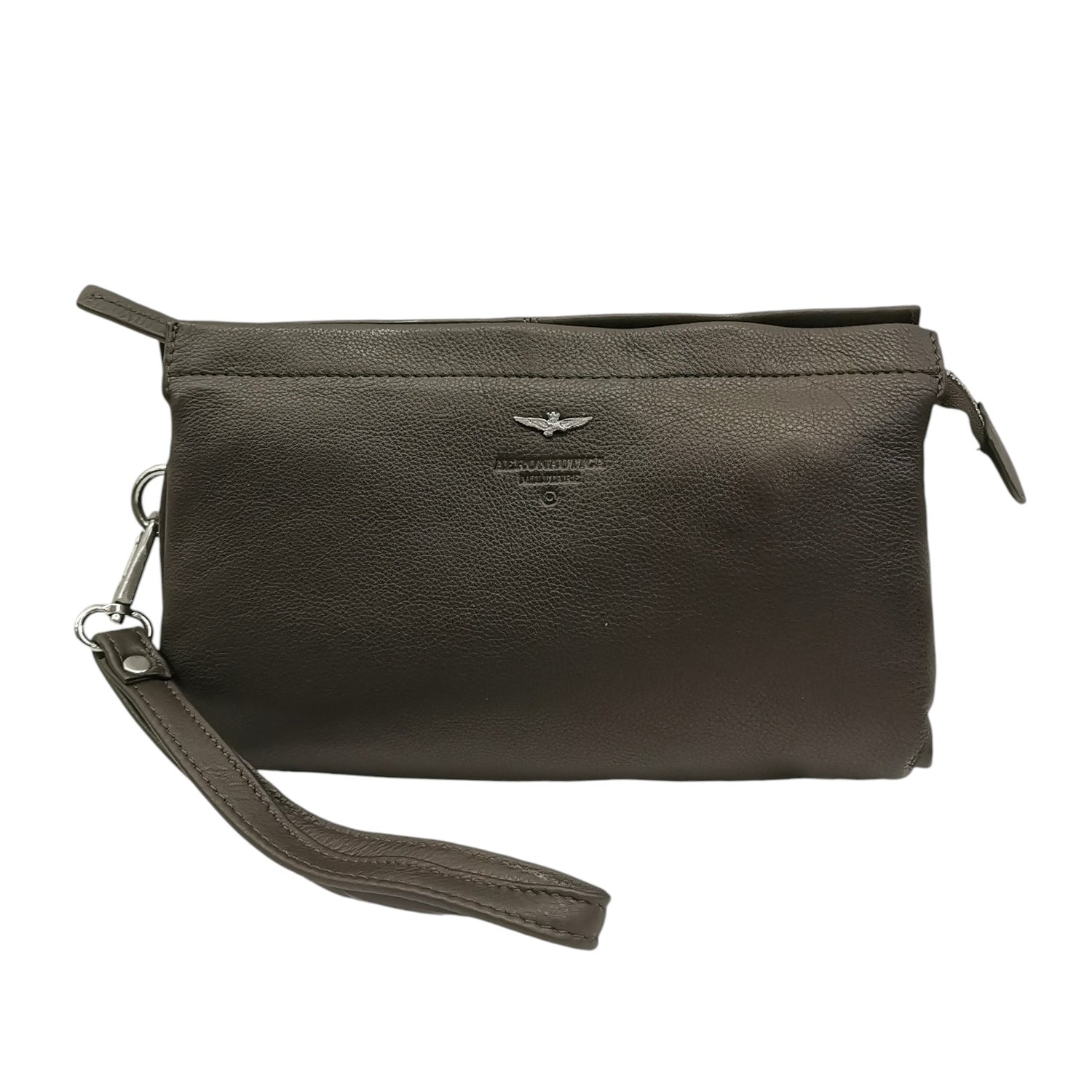 Aeronautica Militare Pochette Uomo in Morbida Pelle Moro