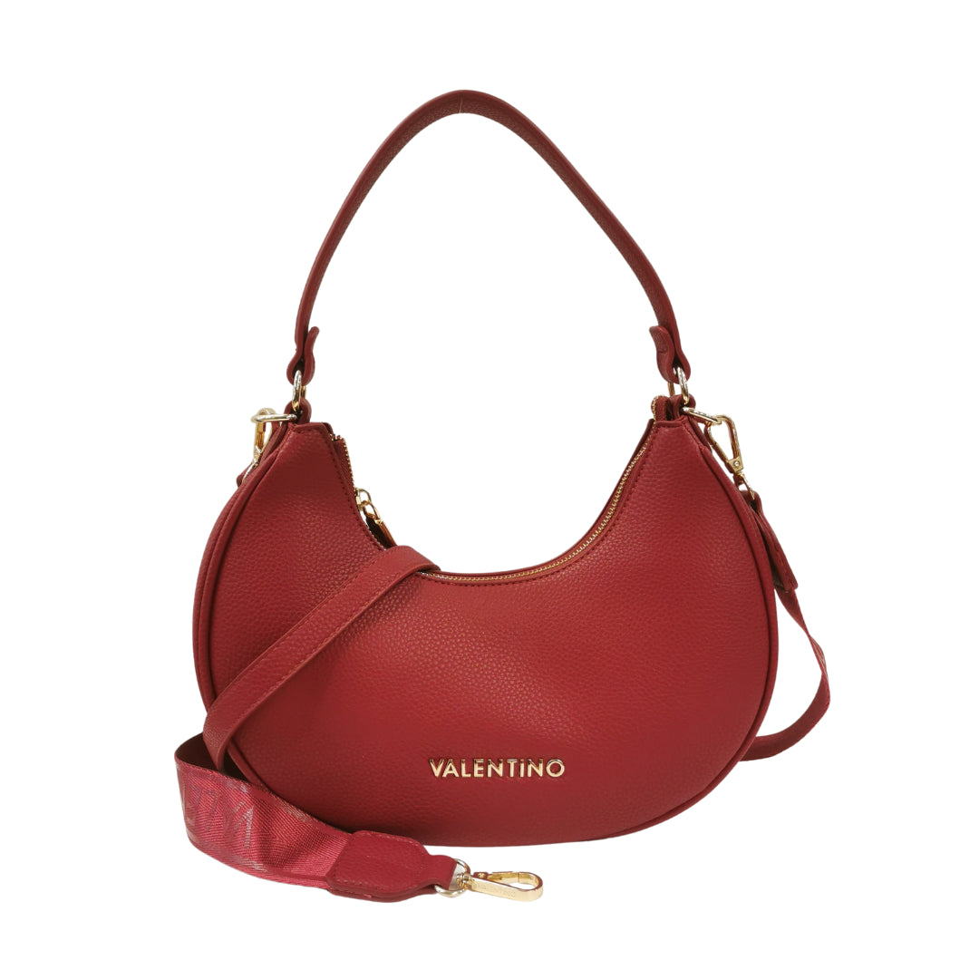 Mario Valentino Borsa a Spalla Shelby Mezzaluna Piccola in Ecopelle Rossa con Tracolla