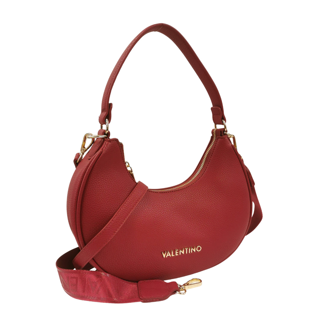 Mario Valentino Borsa a Spalla Shelby Mezzaluna Piccola in Ecopelle Rossa con Tracolla