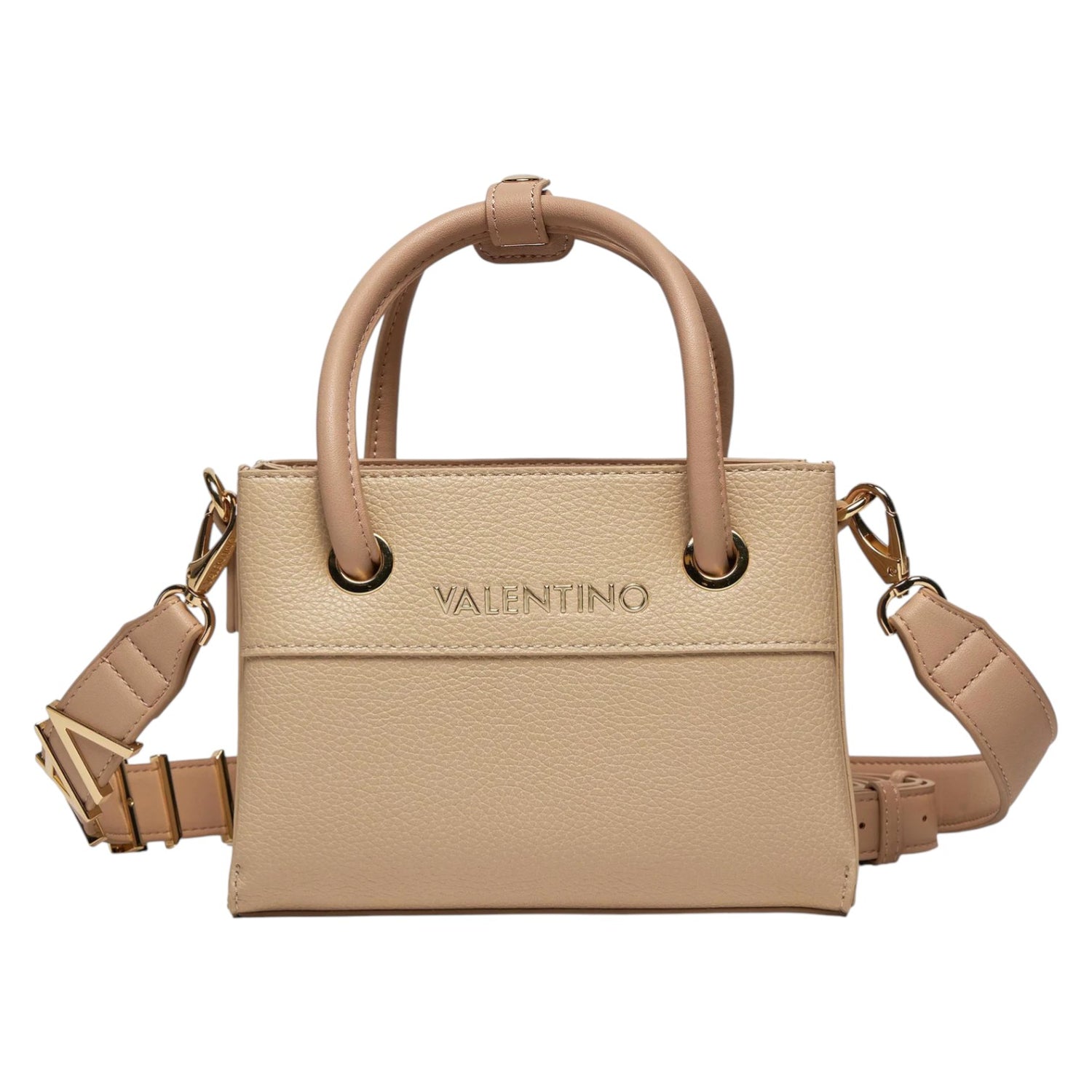 Mario Valentino Borsa a Mano Alexia Donna in Ecopelle Ecru con Doppia Tracolla