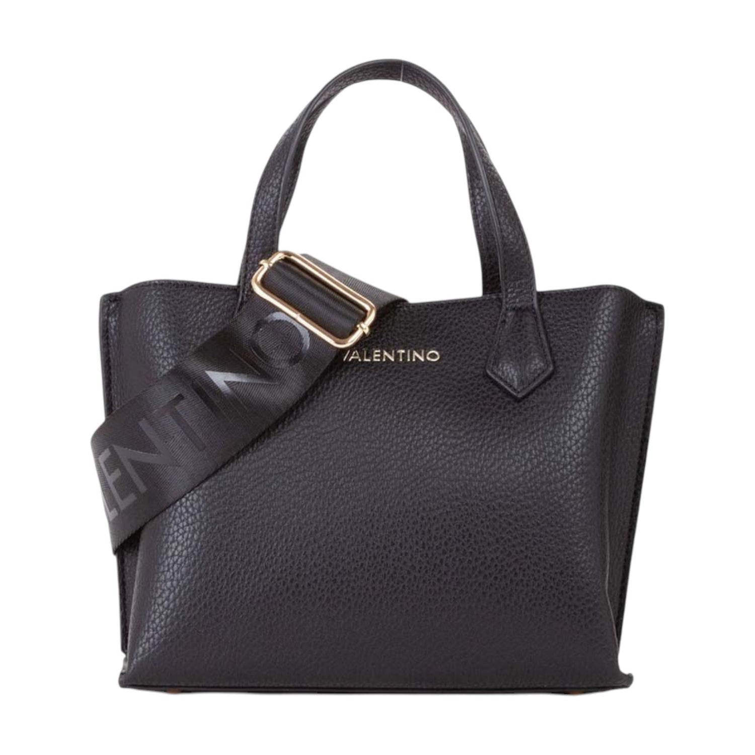 Mario Valentino Borsa a Mano Fall Re Donna in Ecopelle Nera con Doppia Tracolla