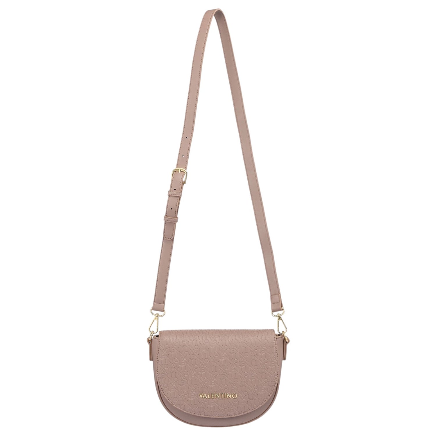 Mario Valentino Borsa a Tracolla Falak Re Donna in Ecopelle Tortora Logata All Over