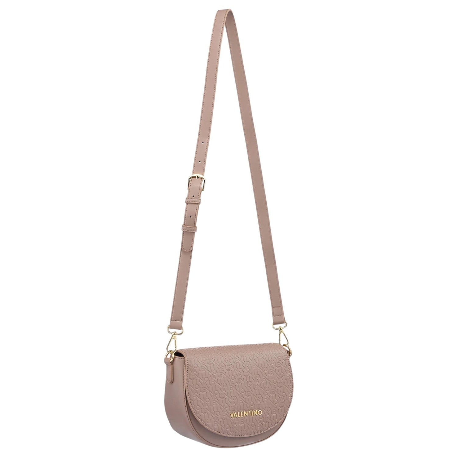 Mario Valentino Borsa a Tracolla Falak Re Donna in Ecopelle Tortora Logata All Over