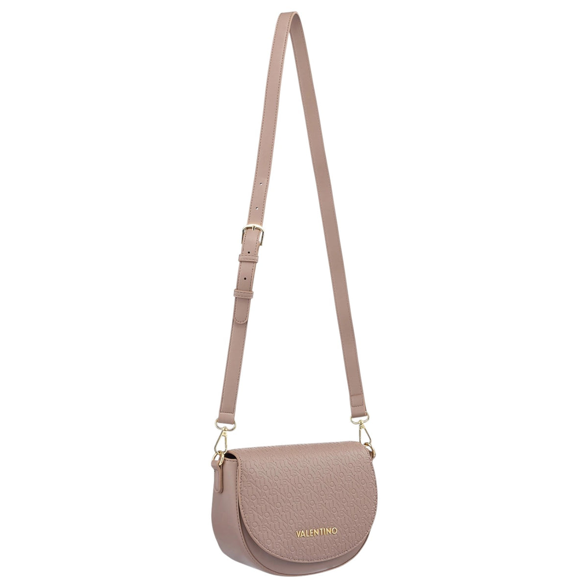 Mario Valentino Borsa a Tracolla Falak Re Donna in Ecopelle Tortora Logata All Over