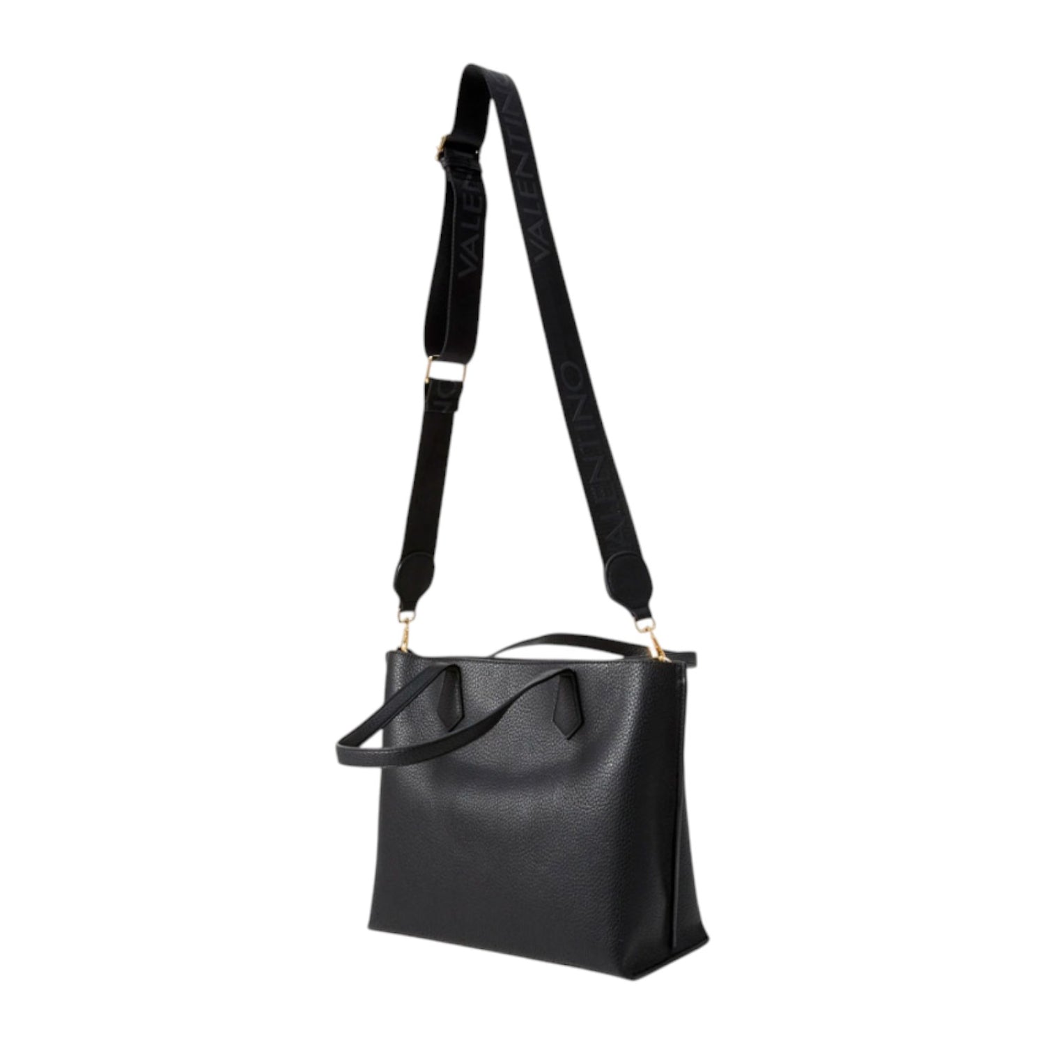 Mario Valentino Borsa a Spalla Fall Re Donna in Ecopelle Nera con Doppia Tracolla