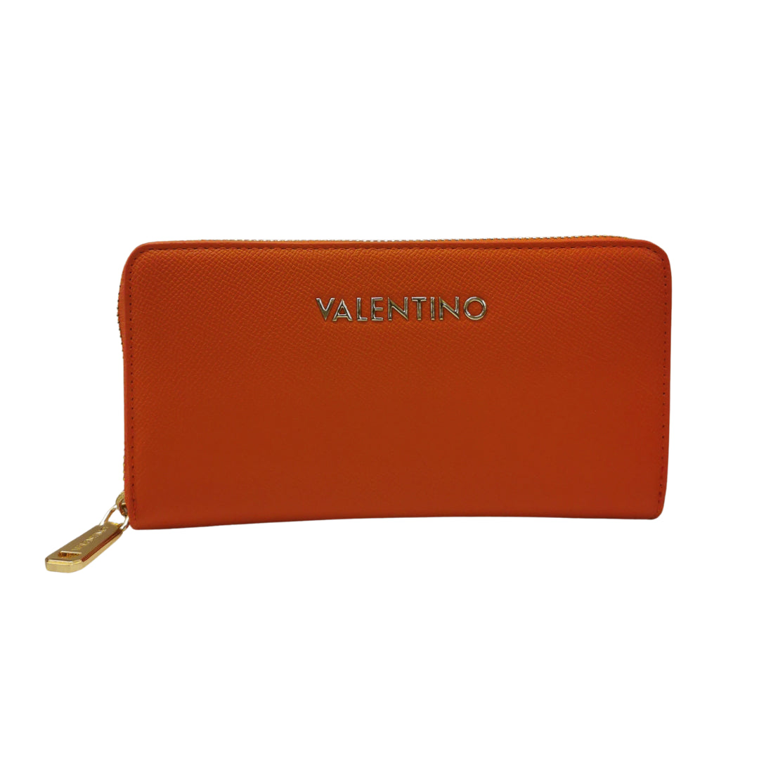 Mario Valentino Portafoglio Grande Arancio da Donna in Ecopelle Effetto Martellato