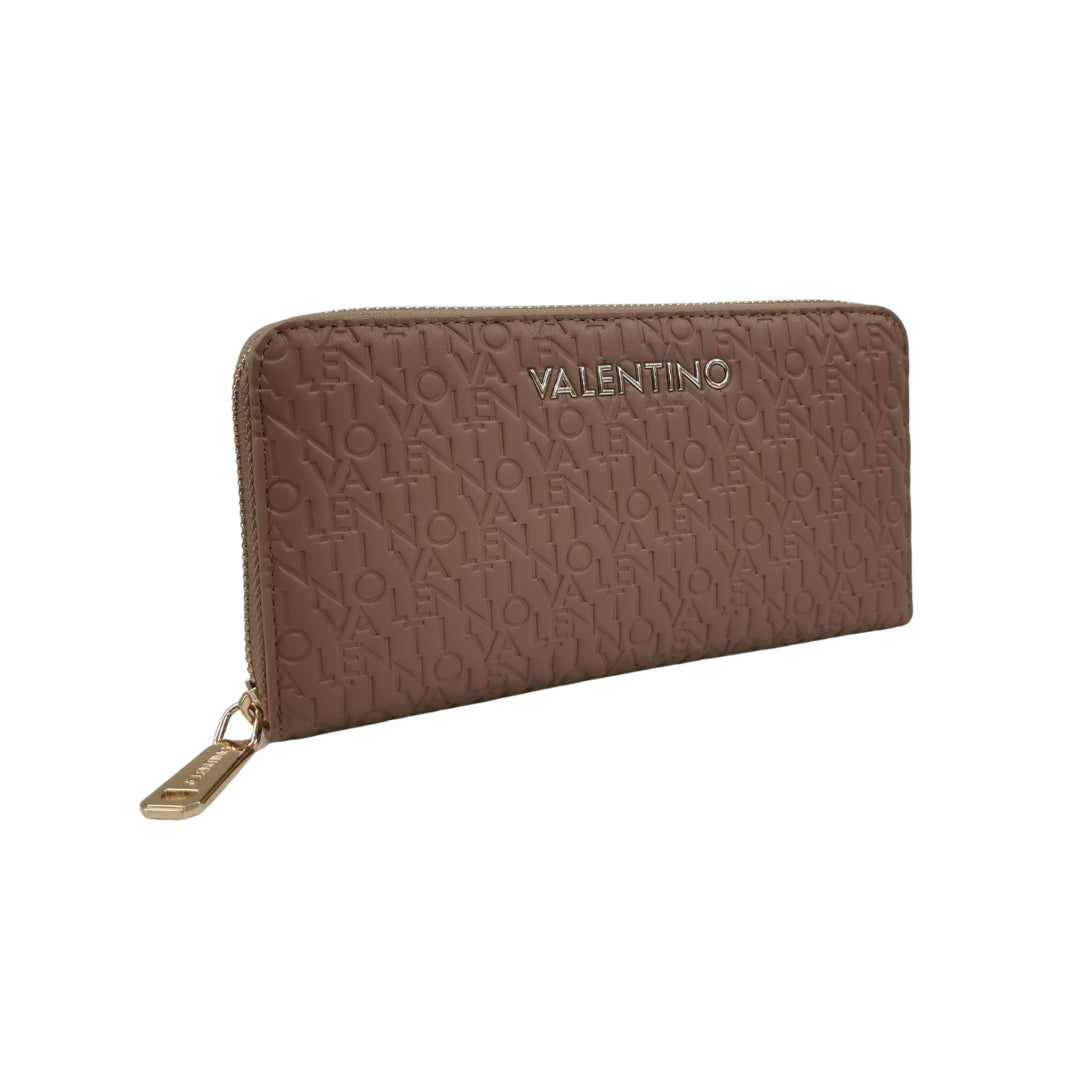 Mario Valentino Portafoglio Grande Donna Falak Re in Ecopelle Lettering Tortora