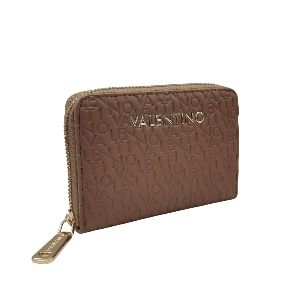 Mario Valentino Portafoglio Falak Re Piccolo da Donna in Ecopelle Lettering Tortora