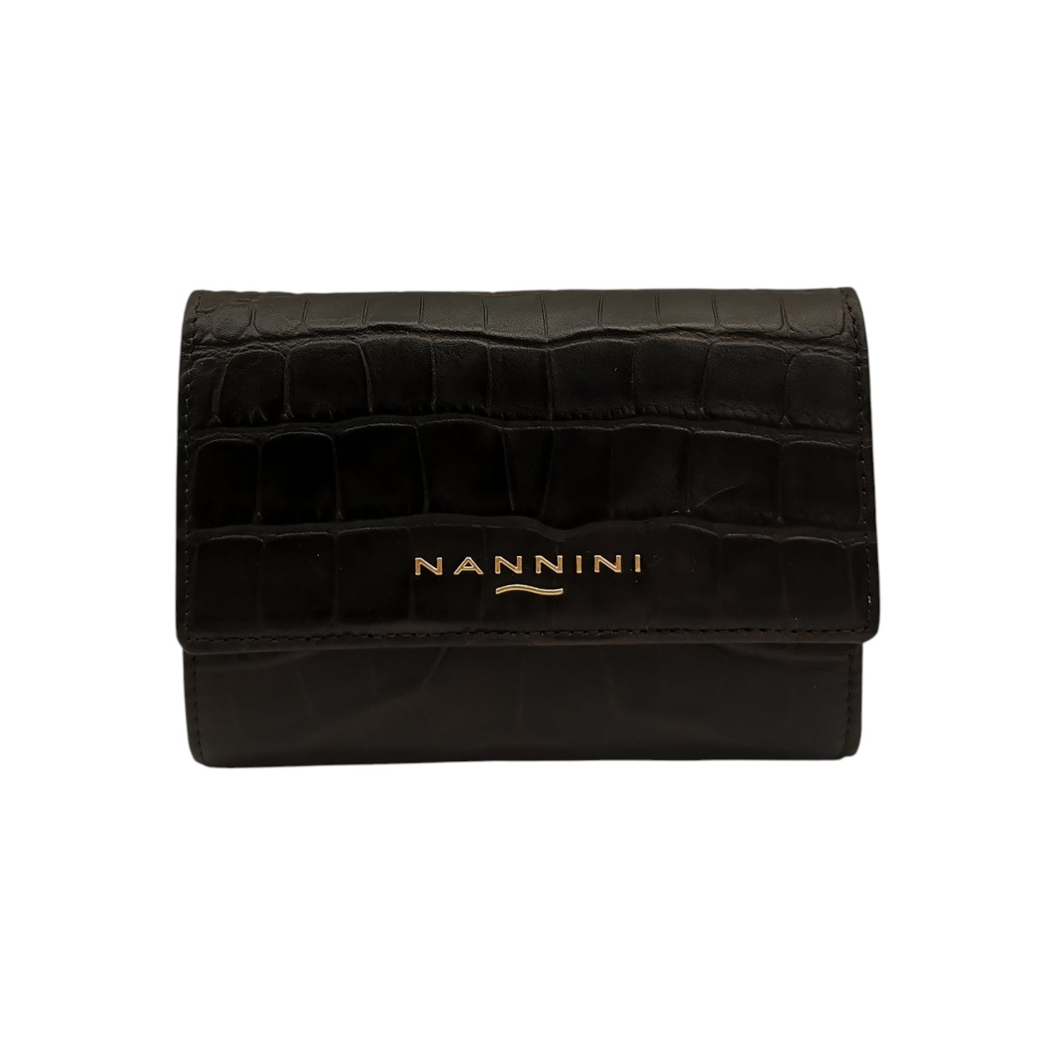 Nannini Firenze Portafoglio Piccolo Wallis Donna in Pelle Cocco Sigaro