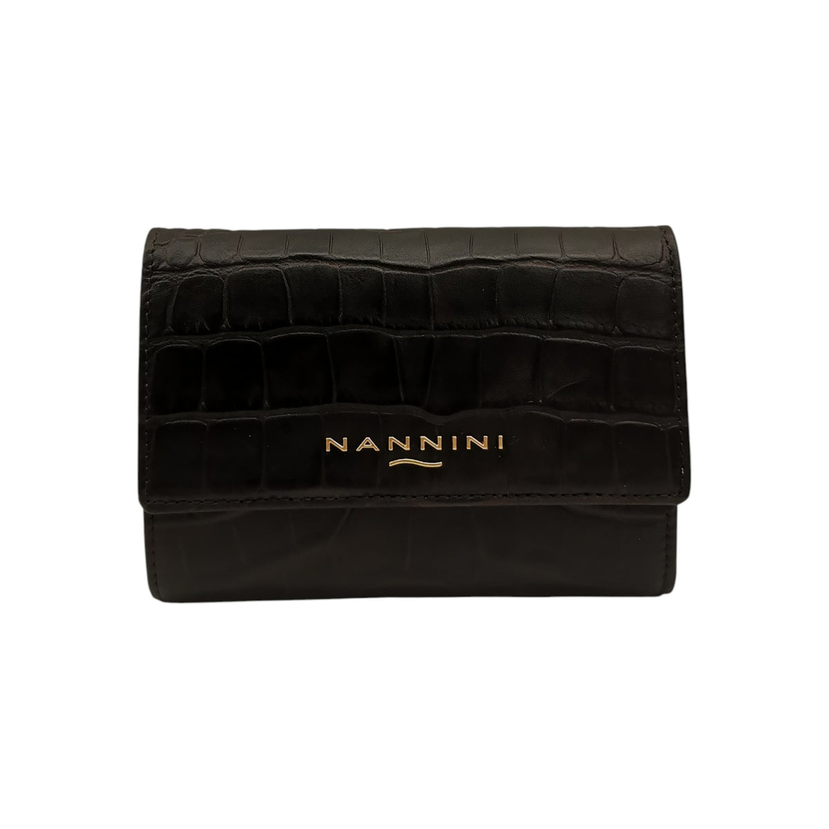 Nannini Firenze Portafoglio Piccolo Wallis Donna in Pelle Cocco Sigaro