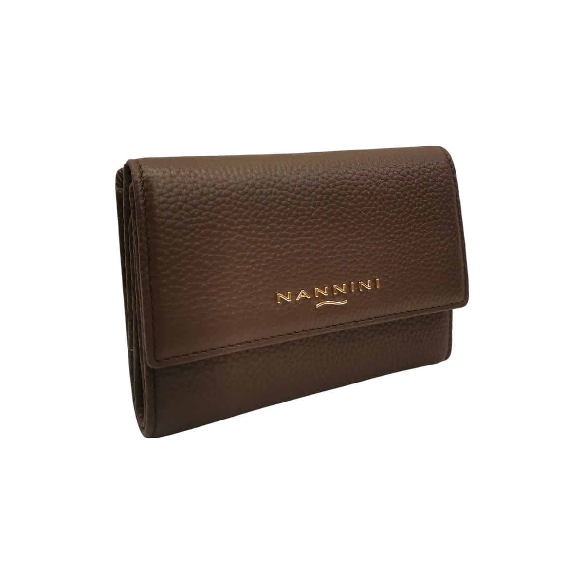 Nannini Firenze Portafoglio Piccolo Wallis Donna in Pelle Martellata Cuoio