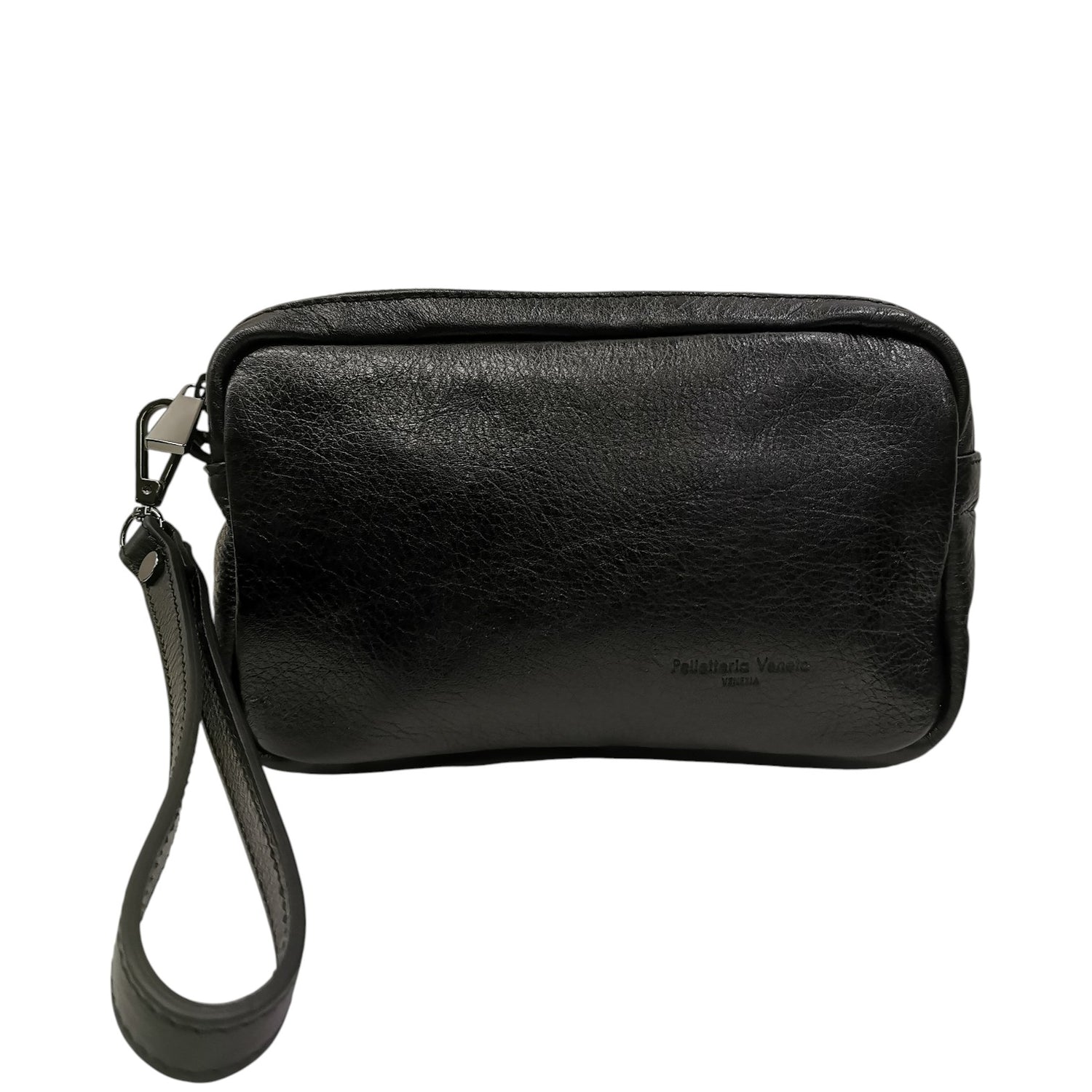 Pelletteria Veneta Pochette Uomo in Pelle Nera