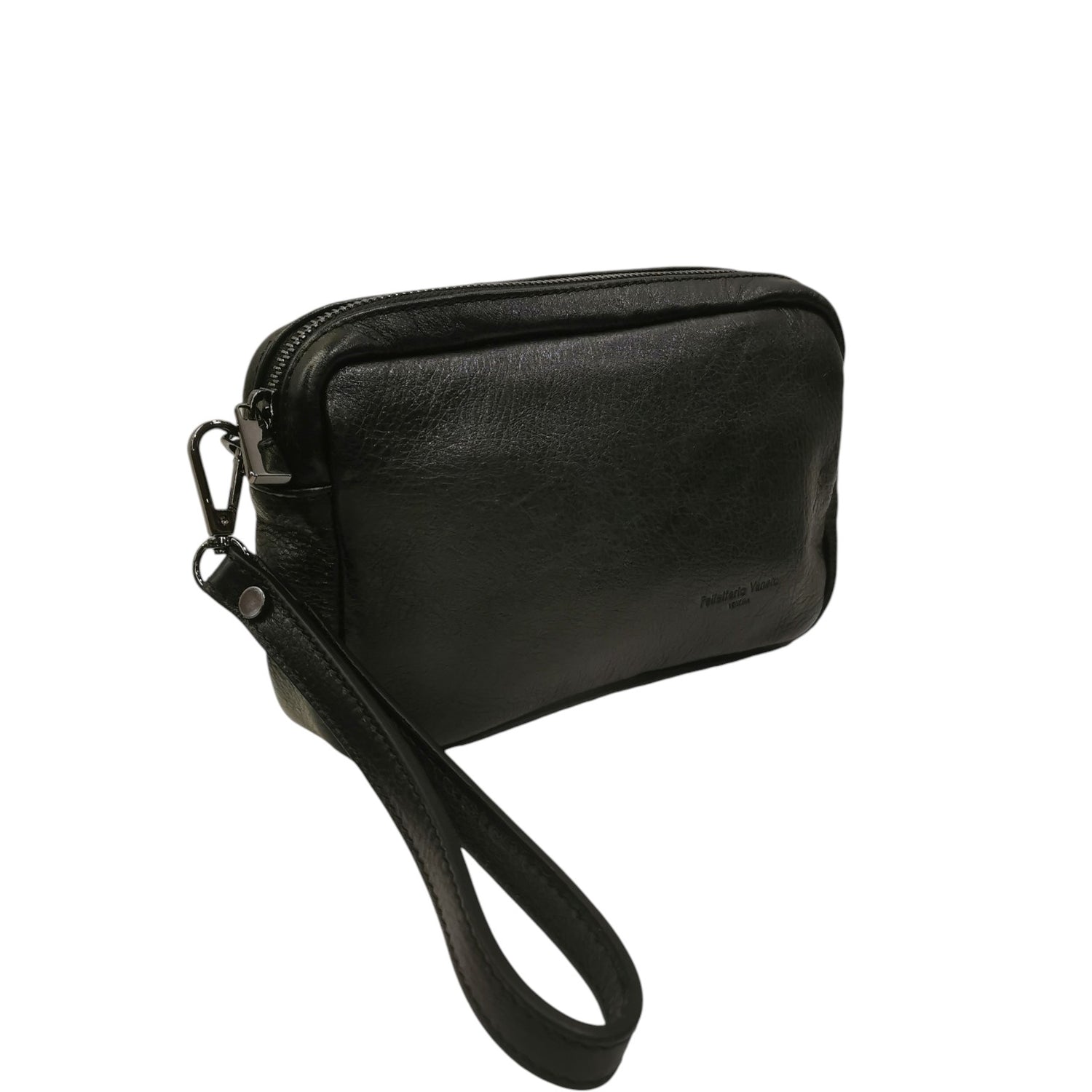Pelletteria Veneta Pochette Uomo in Pelle Nera