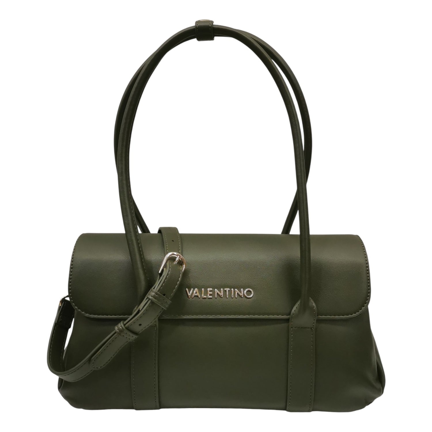 Mario Valentino Borsa a Spalla Donna in Ecopelle Militare con Manici Alti e Tracolla