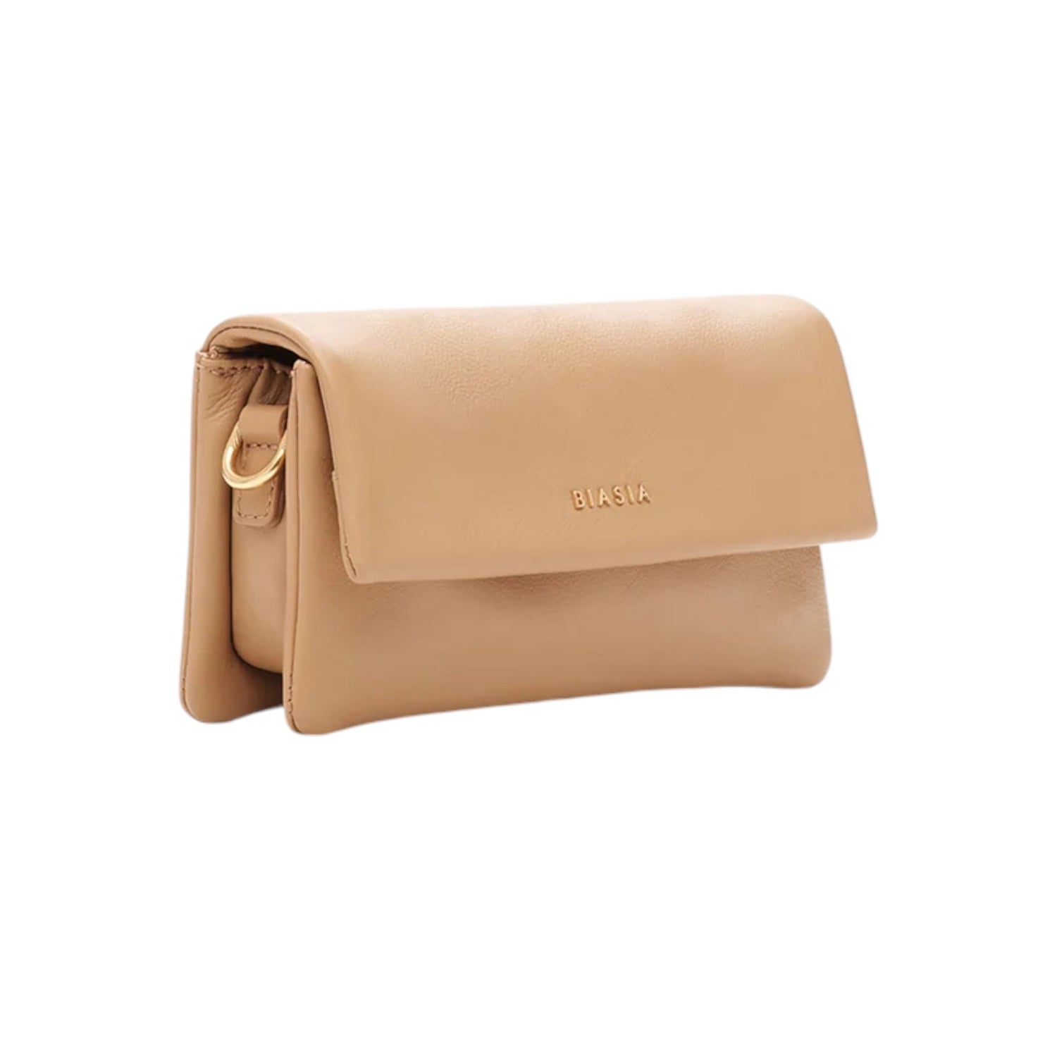Biasia Borsa a Tracolla Donna in Pelle Morbida Cammello con Patta
