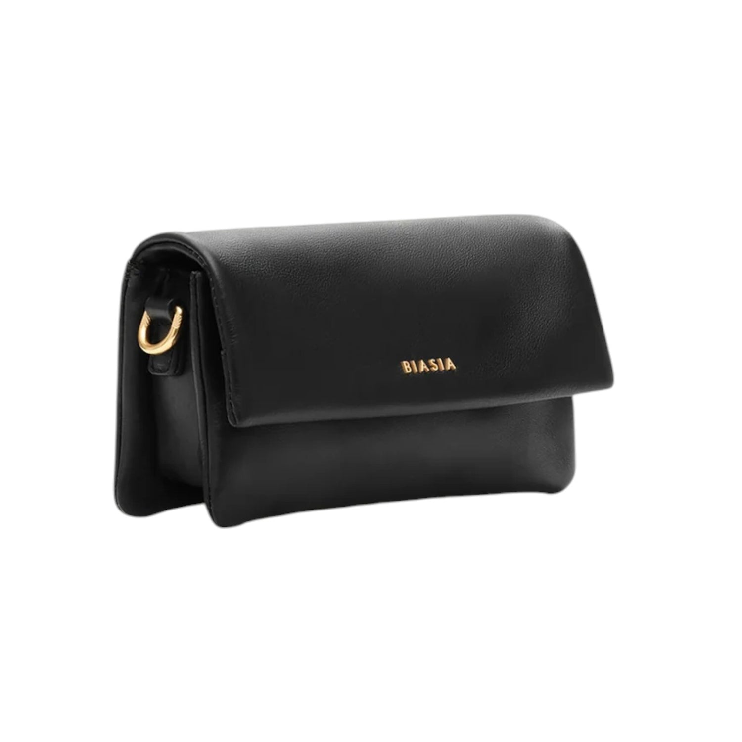 Biasia Borsa a Tracolla Donna in Pelle Morbida Nera con Patta