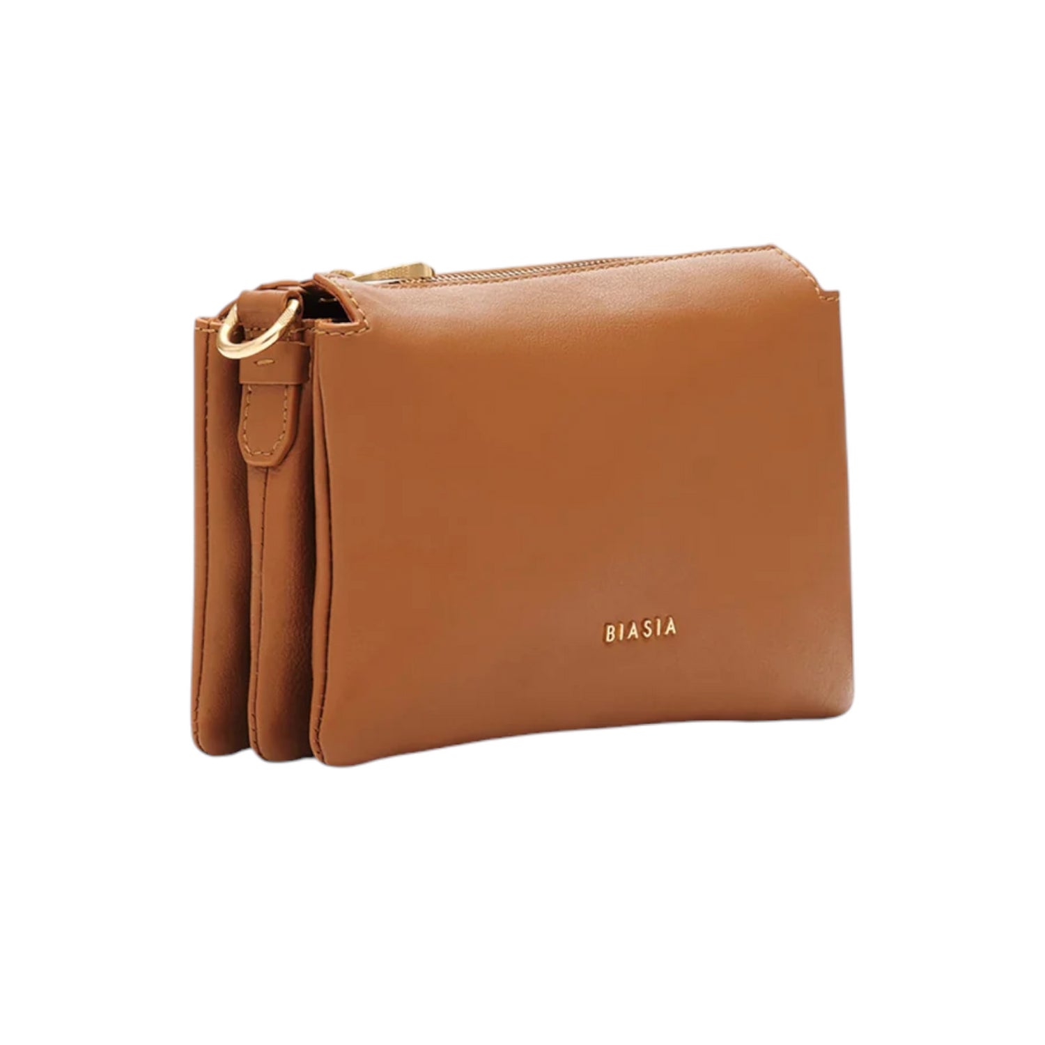 Biasia Borsa a Tracolla Donna in Pelle Cuoio con 3 Scomparti e Zip