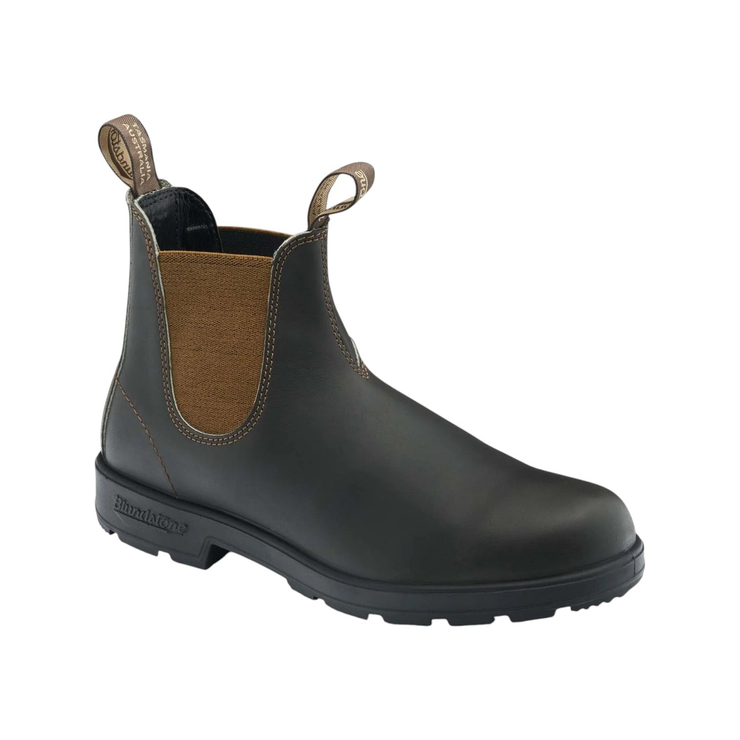 Blundstone Beatles Uomo in Pelle Marrone e Elastico Cammello