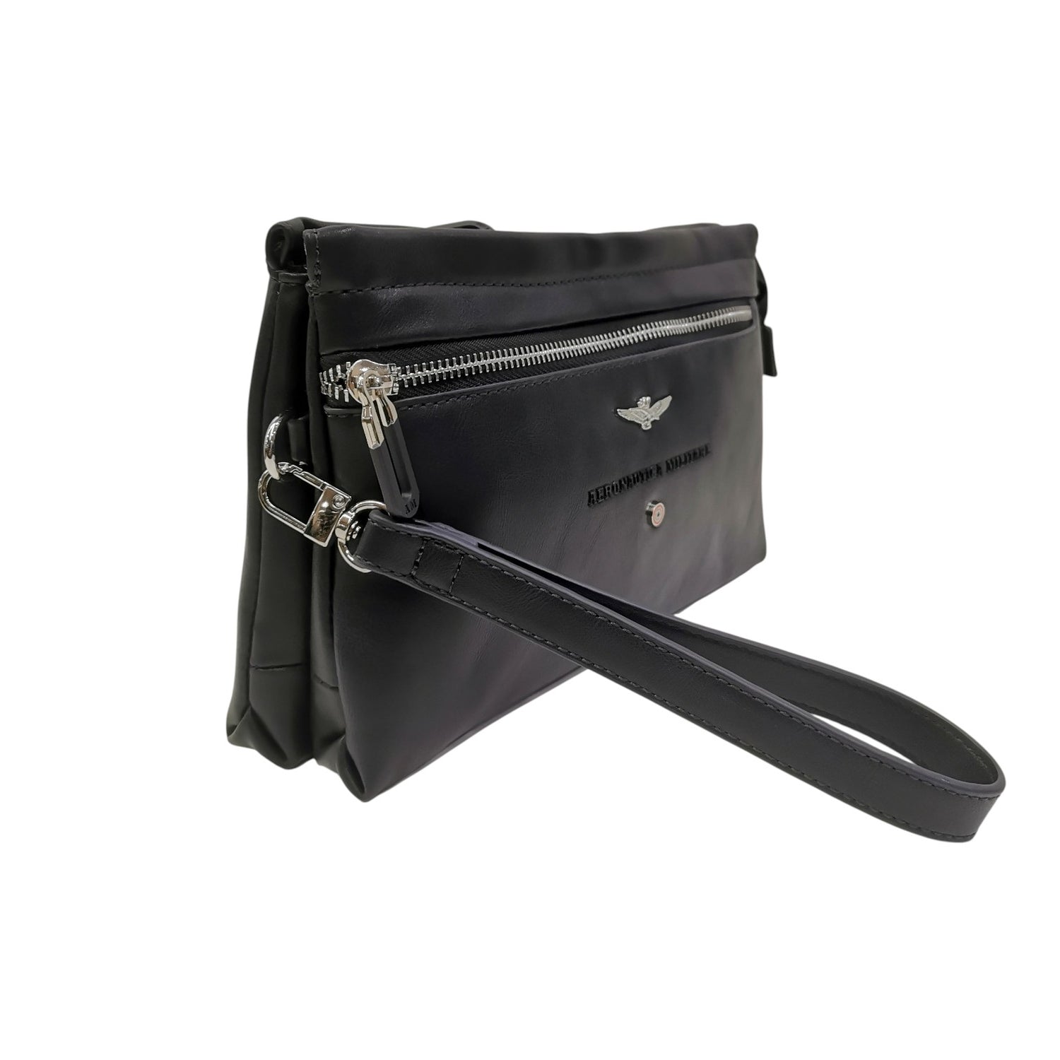 Aeronautica Militare Pochette Linea Perfomance Uomo in Ecopelle Blu con Polsino