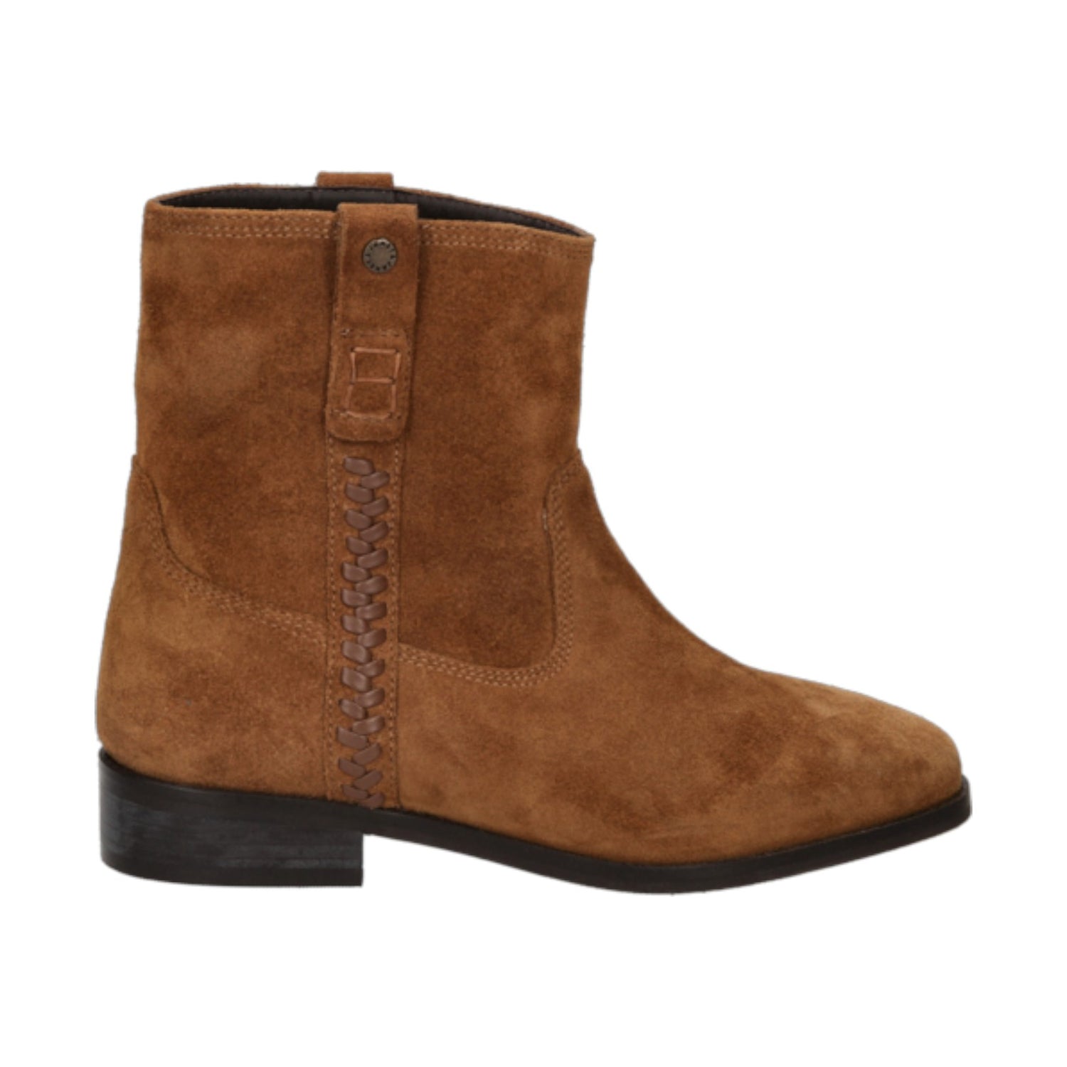 Janet&Janet Stivaletto Donna in Camoscio Cognac con Intreccio