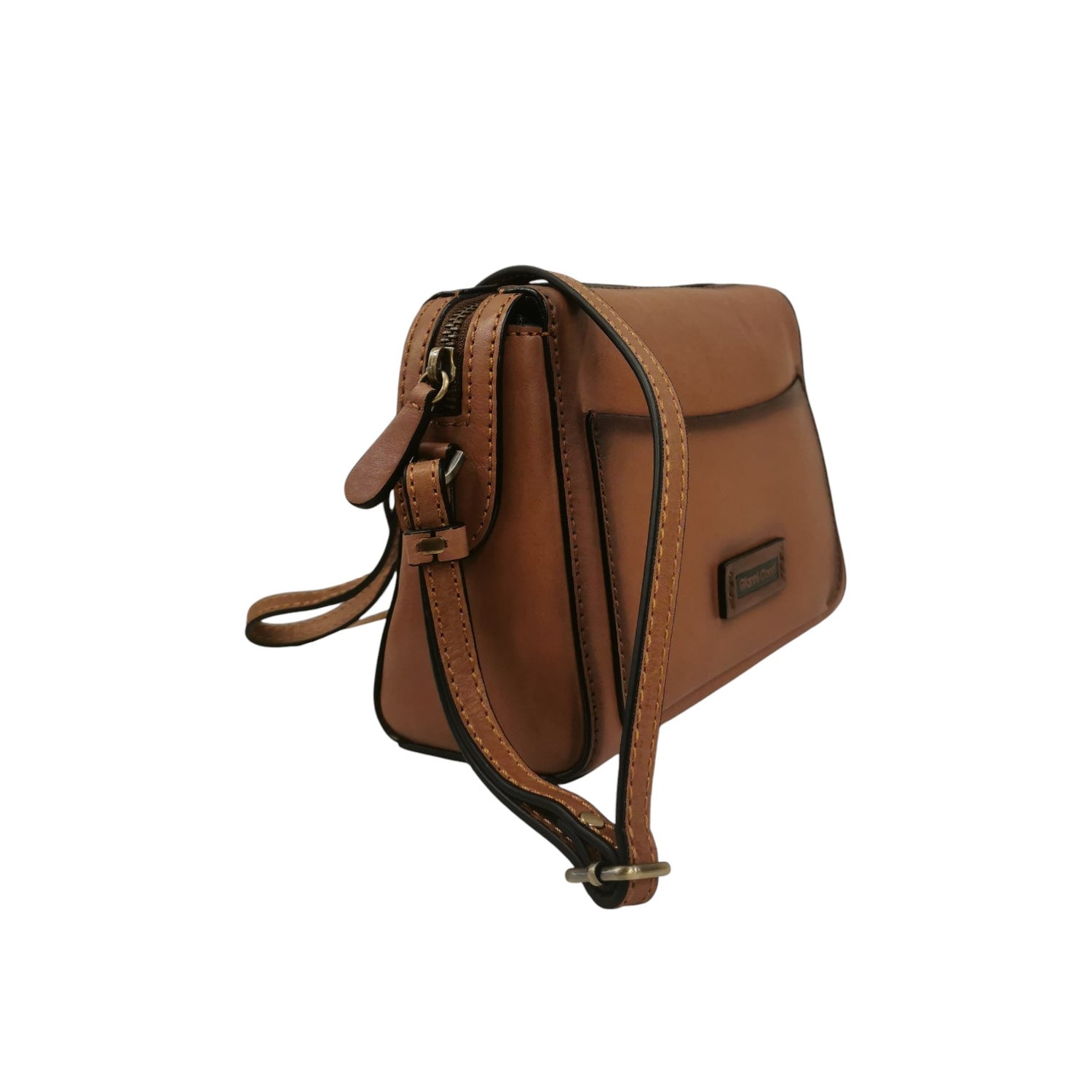 Gianni Conti Borsa a Tracolla Donna in Pelle Cuoio con Sfumature