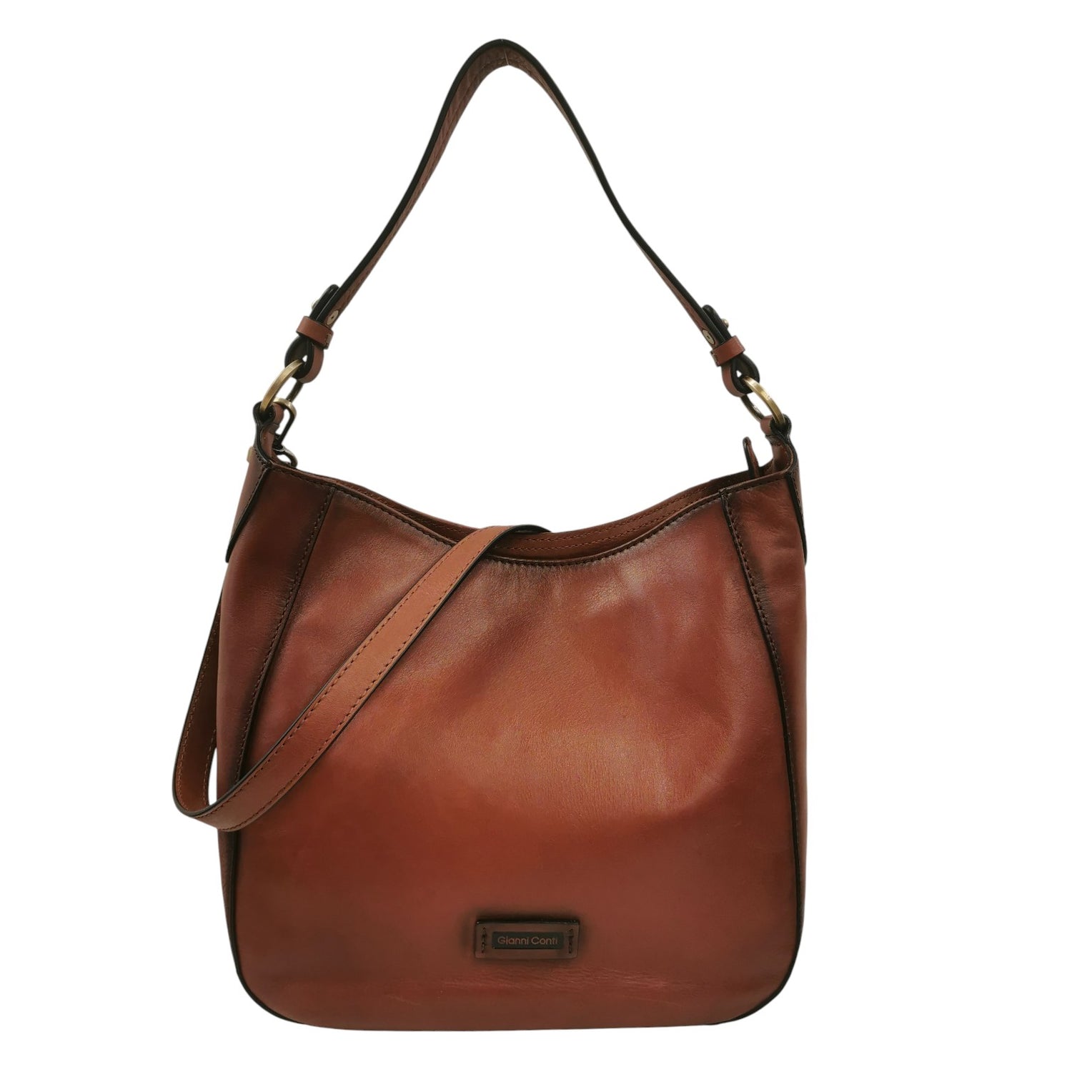 Gianni Conti Borsa a Spalla Aster Donna in Pelle Bruciato con Tracolla