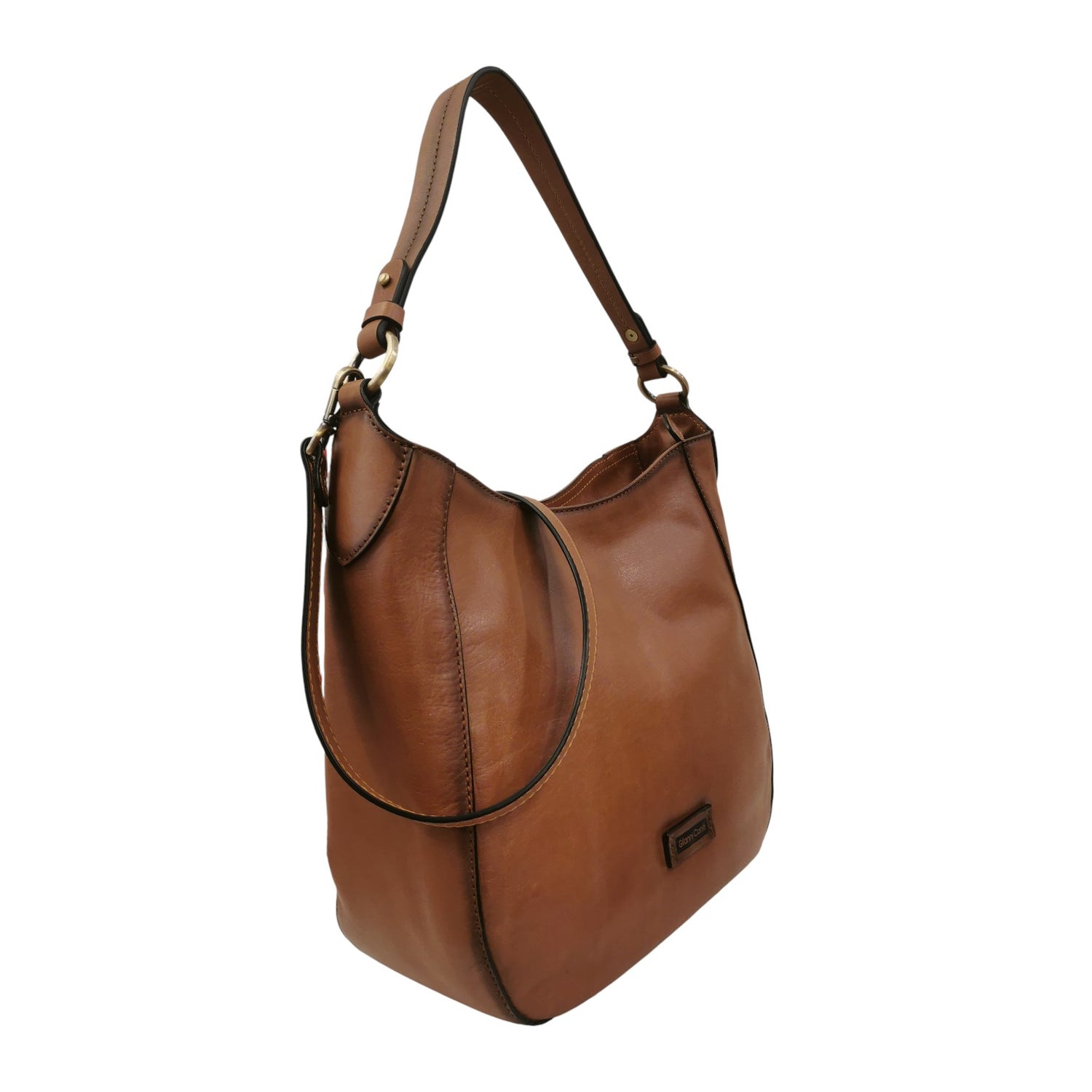 Gianni Conti Borsa a Spalla Aster Donna in Pelle Cuoio con Tracolla