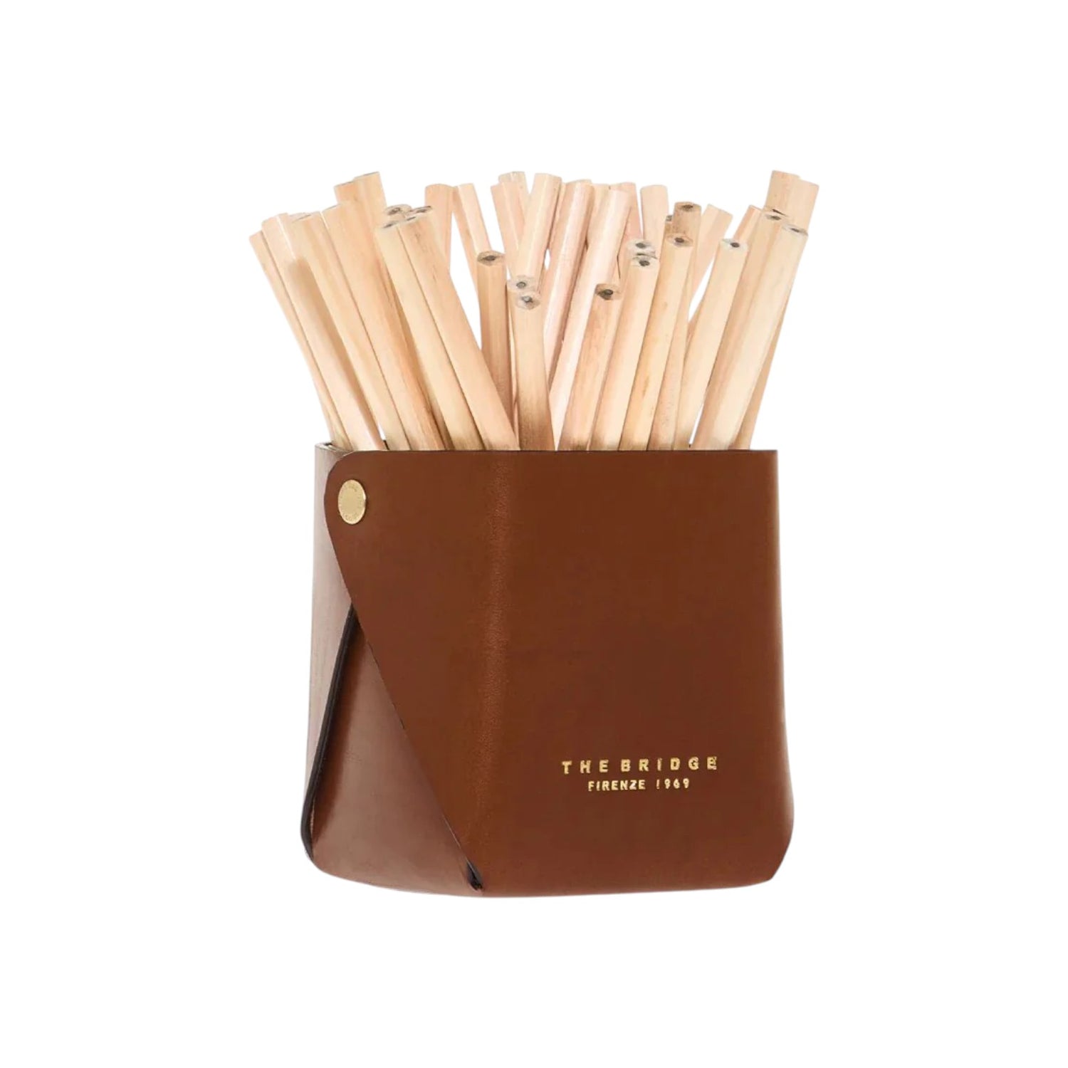 The Bridge Portapenne da Scrivania Unisex in Pelle Cuoio