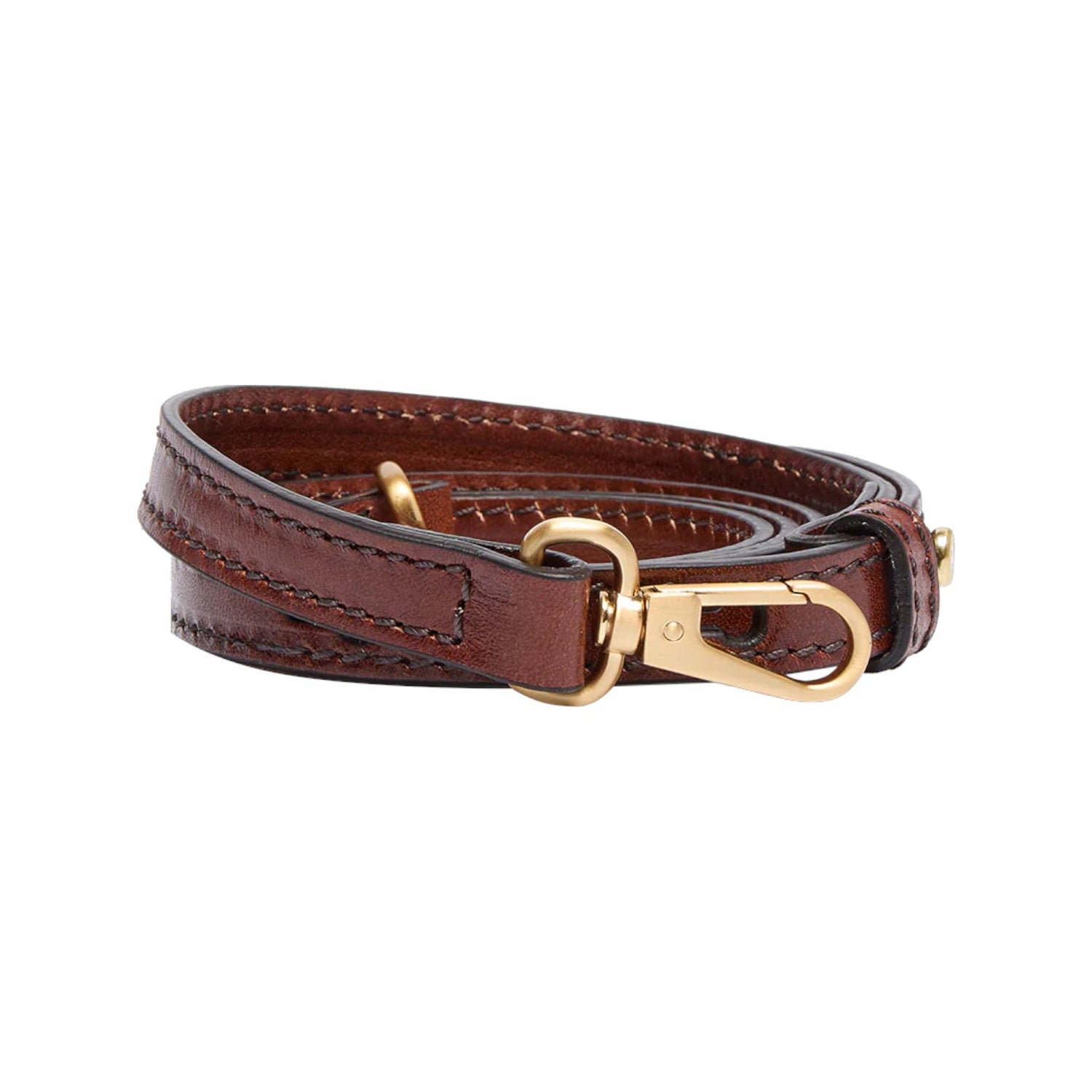 The Bridge Tracolla Donna in Pelle Cuoio con Moschettone Oro