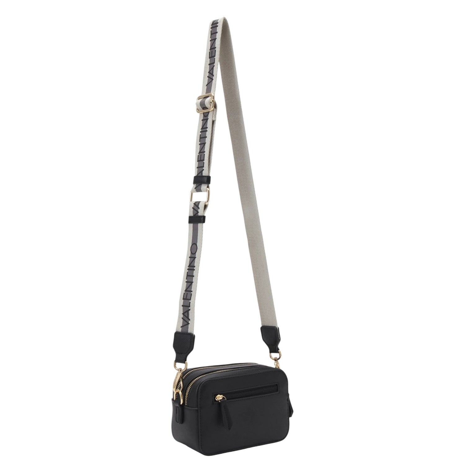 Mario Valentino Camera Bag Donna in Ecopelle Nera Doppio Scomparto e Tracolla