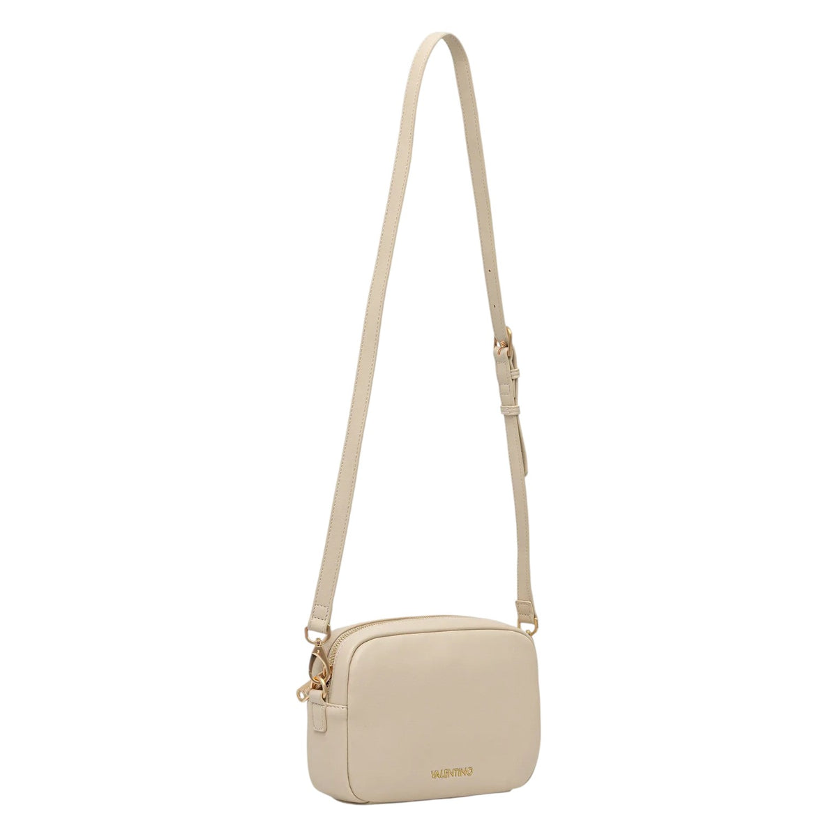 Mario Valentino Camera Bag Winnie Donna in Ecopelle Ecru con Manico e Doppia Tracolla