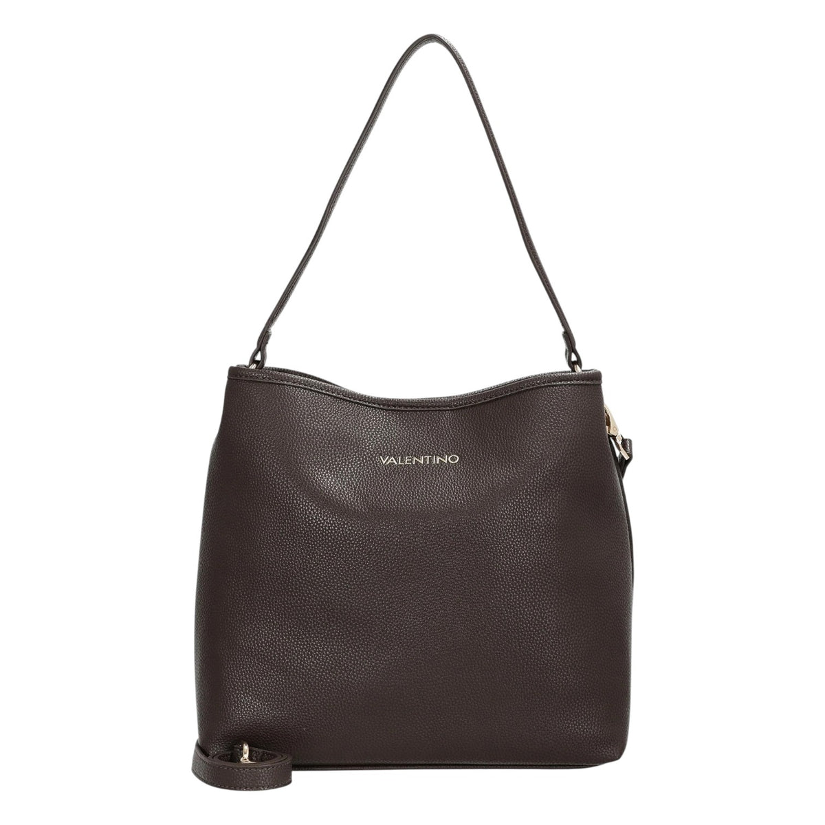 Mario Valentino Borsa a Spalla Brixton Donna in Ecopelle Martellata Moro con Pochette